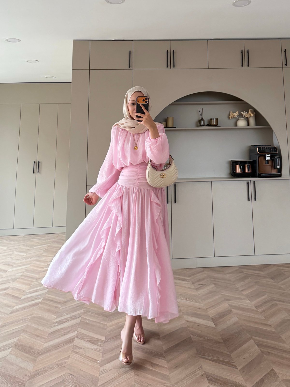 Estelle Tül Etekli Takım Pembe (8055)