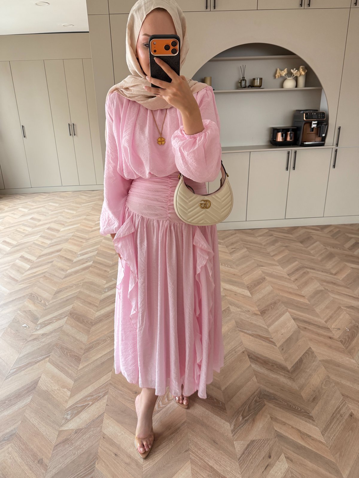 Estelle Tül Etekli Takım Pembe (8055)