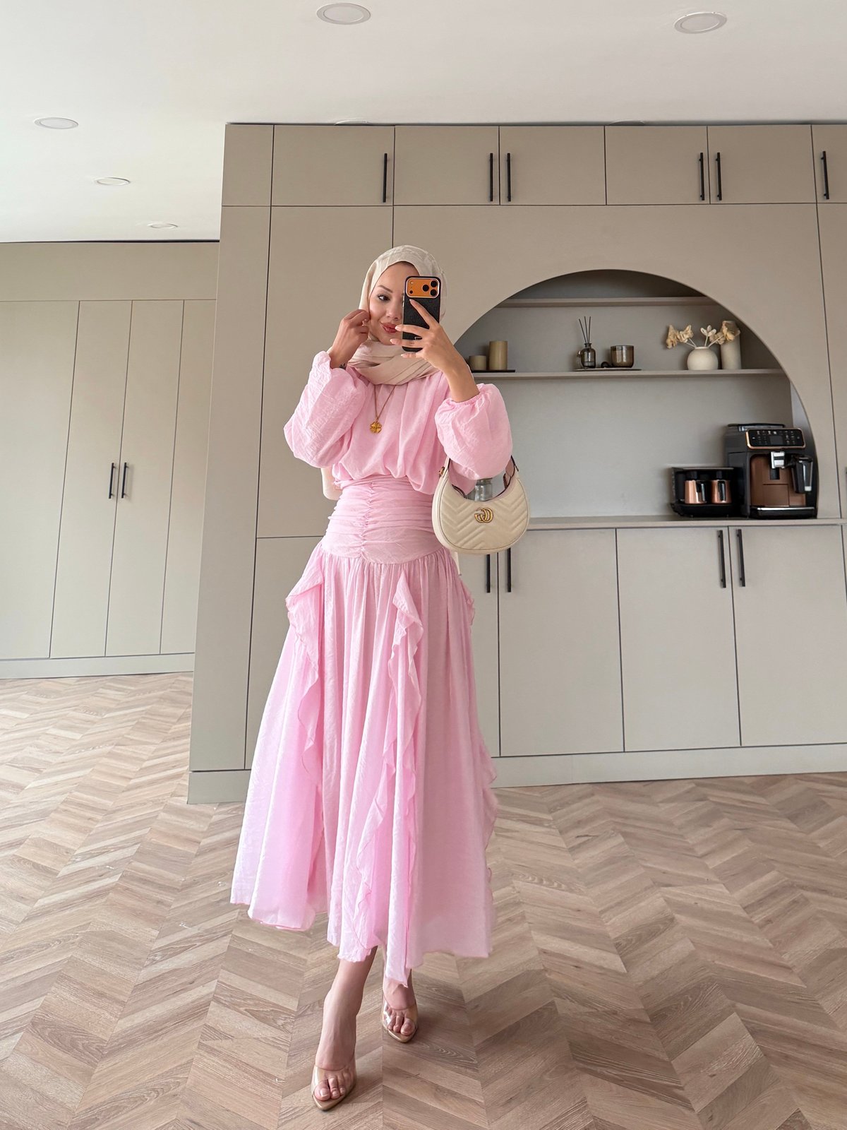 Estelle Tül Etekli Takım Pembe (8055)