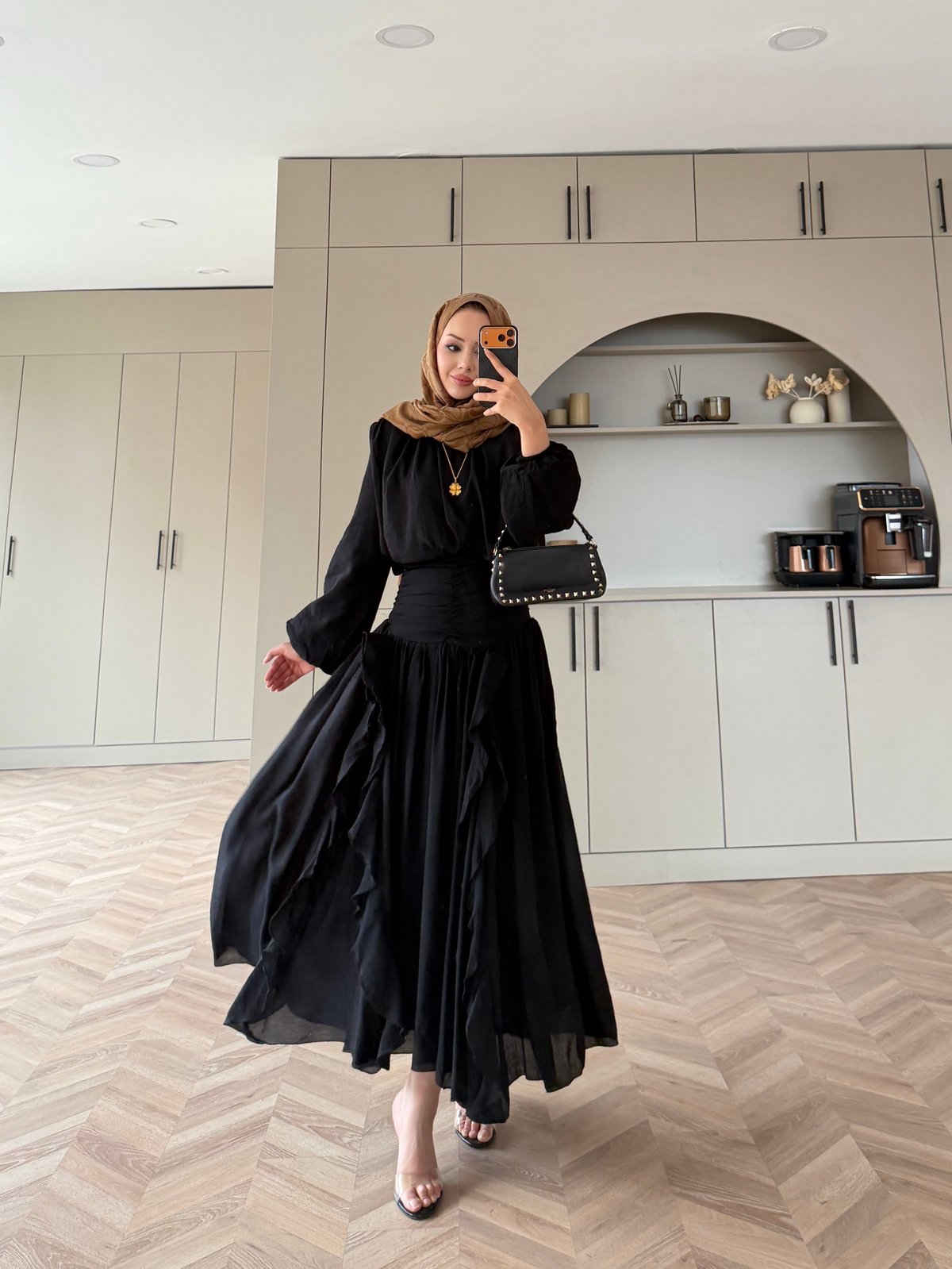 Estelle Tül Etekli Takım Siyah (8055)