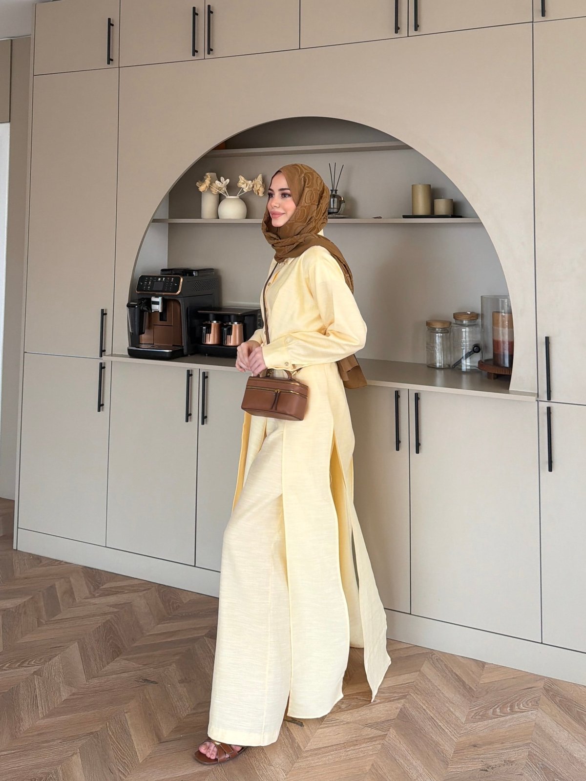 Fairy Yırtmaç Detaylı Pantolonlu Takım ButterYellow (8058)