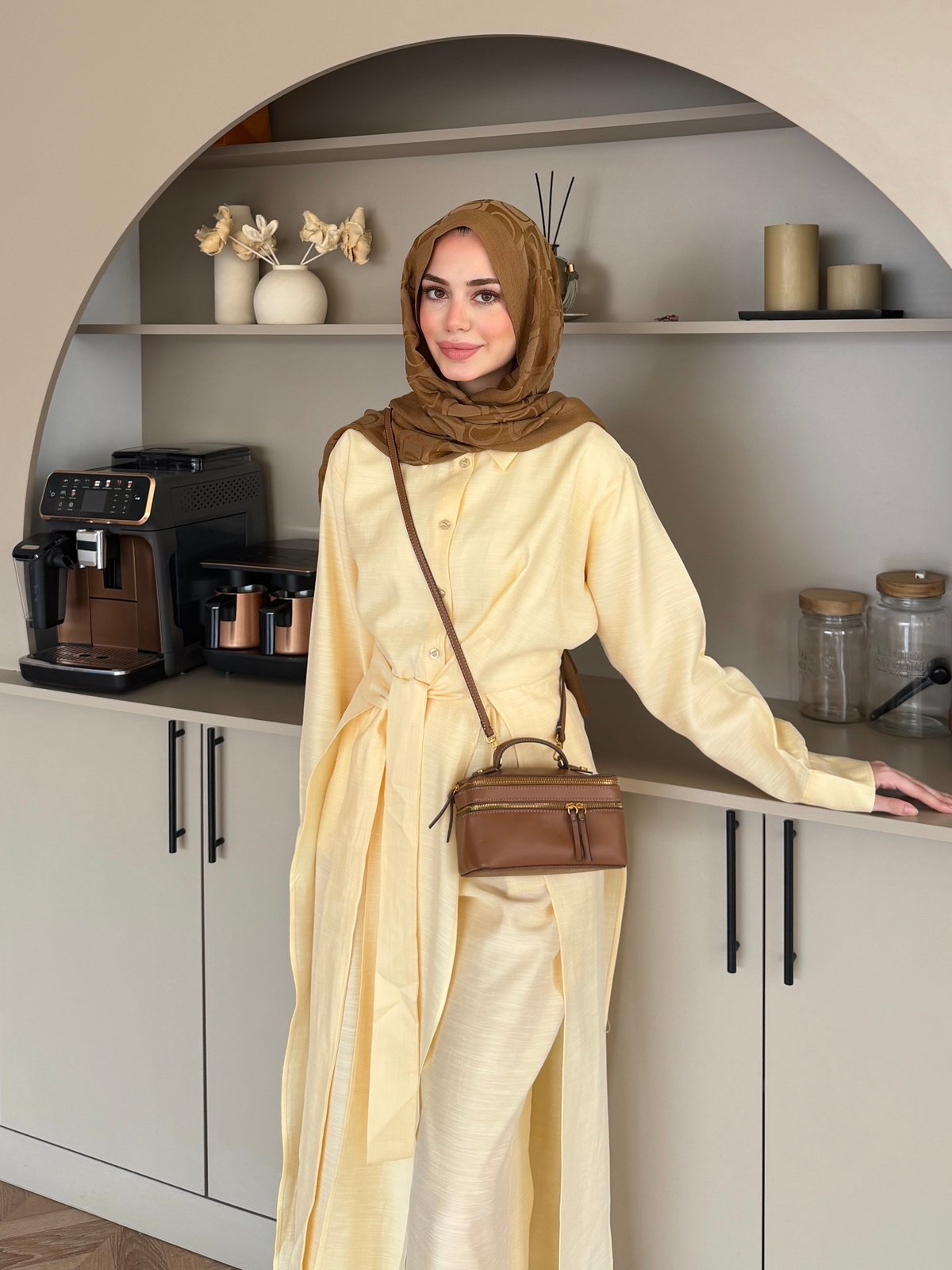 Fairy Yırtmaç Detaylı Pantolonlu Takım ButterYellow (8058)