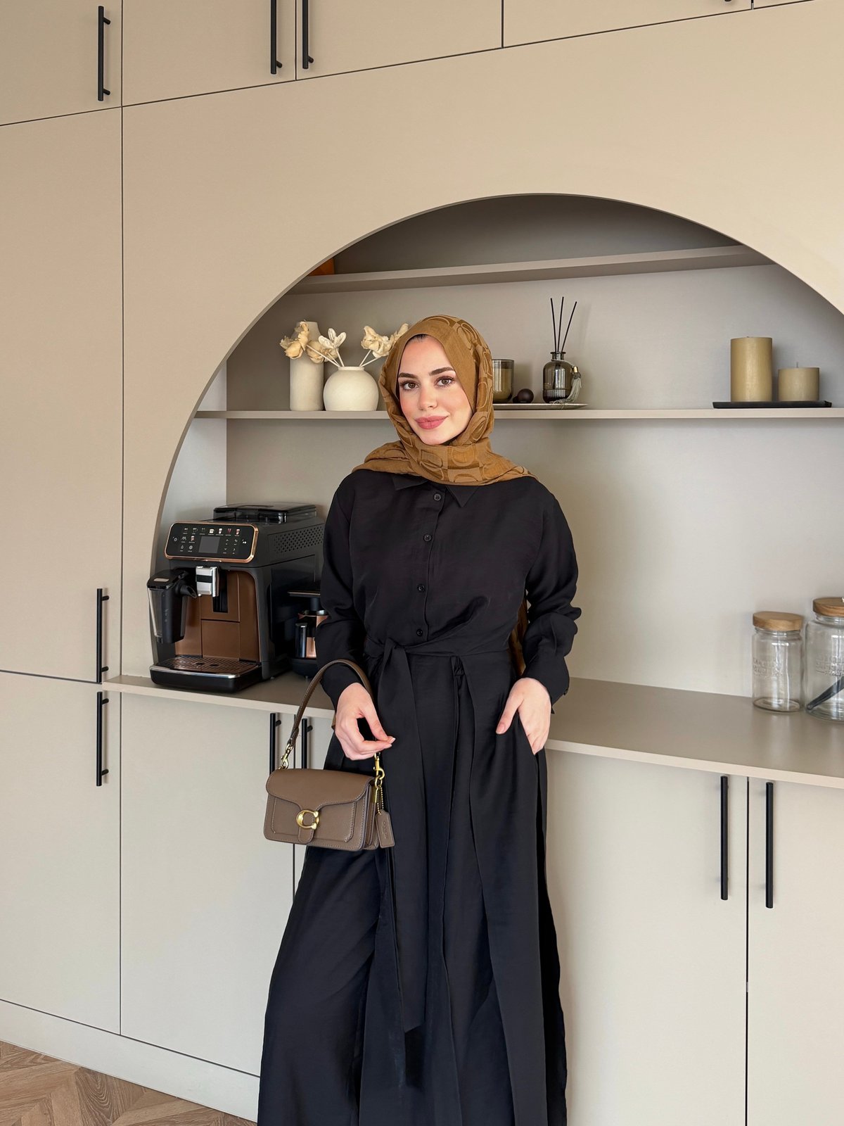 Fairy Yırtmaç Detaylı Pantolonlu Takım Siyah (8058)