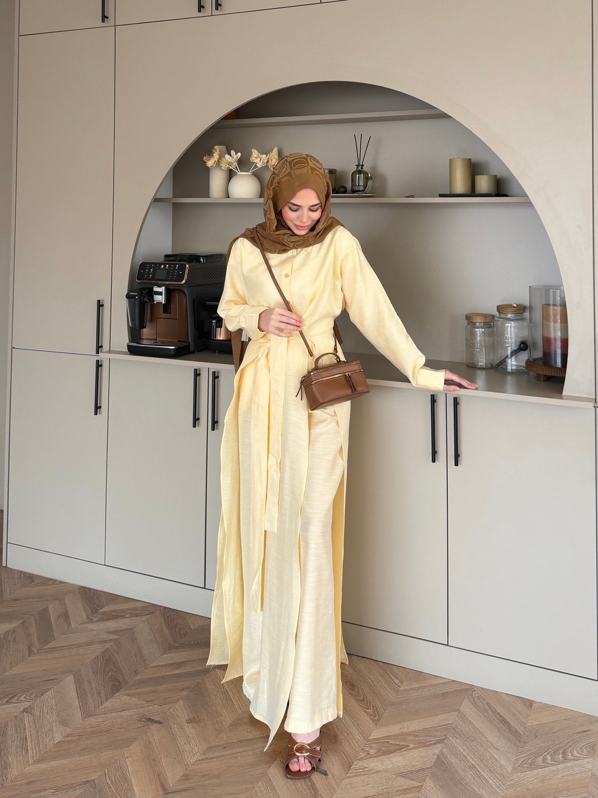 Fairy Yırtmaç Detaylı Pantolonlu Takım ButterYellow (8058)