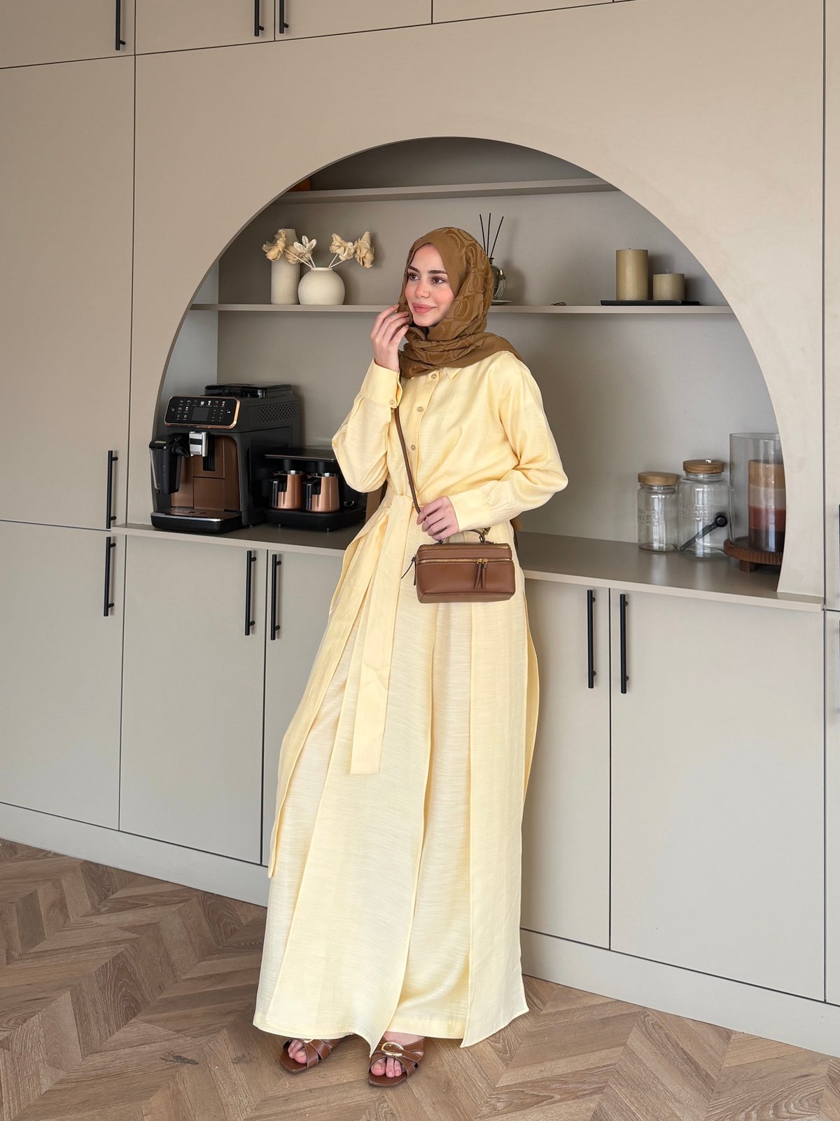 Fairy Yırtmaç Detaylı Pantolonlu Takım ButterYellow (8058)