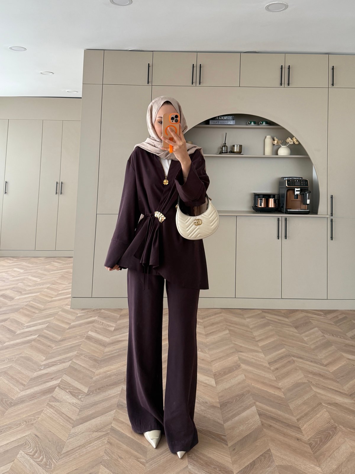 Farbo Yandan Bağlamalı Broşlu Cupra Takım Mürdüm (4413)