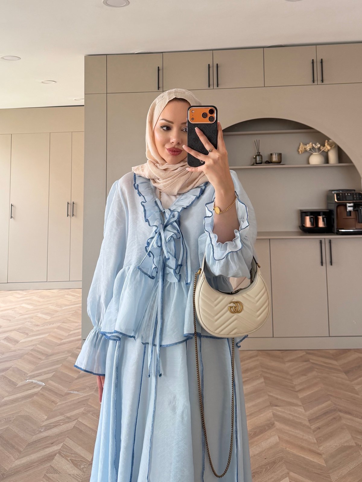 Felis Fırfırlı Etekli Takım Bebe Mavisi 