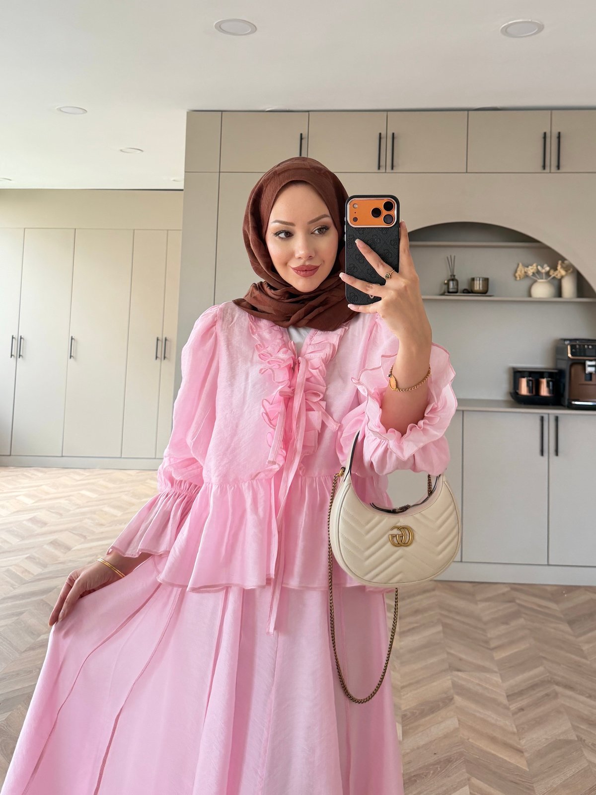 Felis Fırfırlı Etekli Takım Pembe 