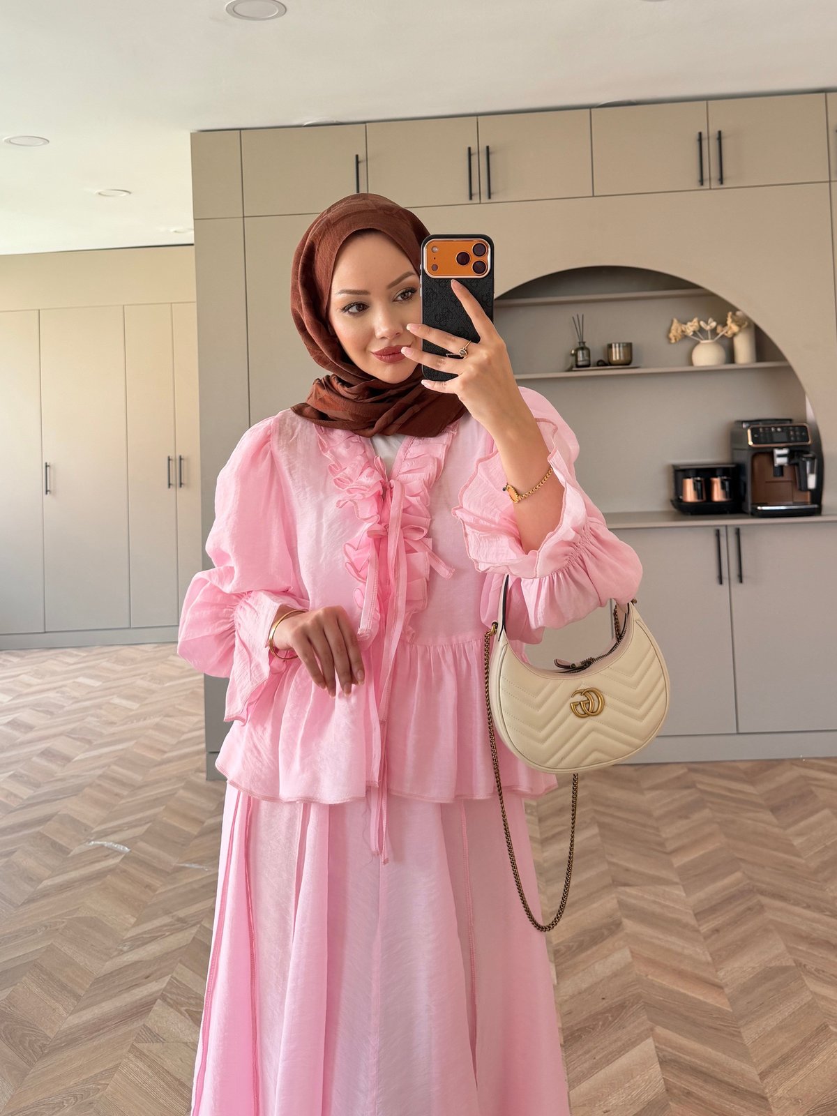 Felis Fırfırlı Etekli Takım Pembe 