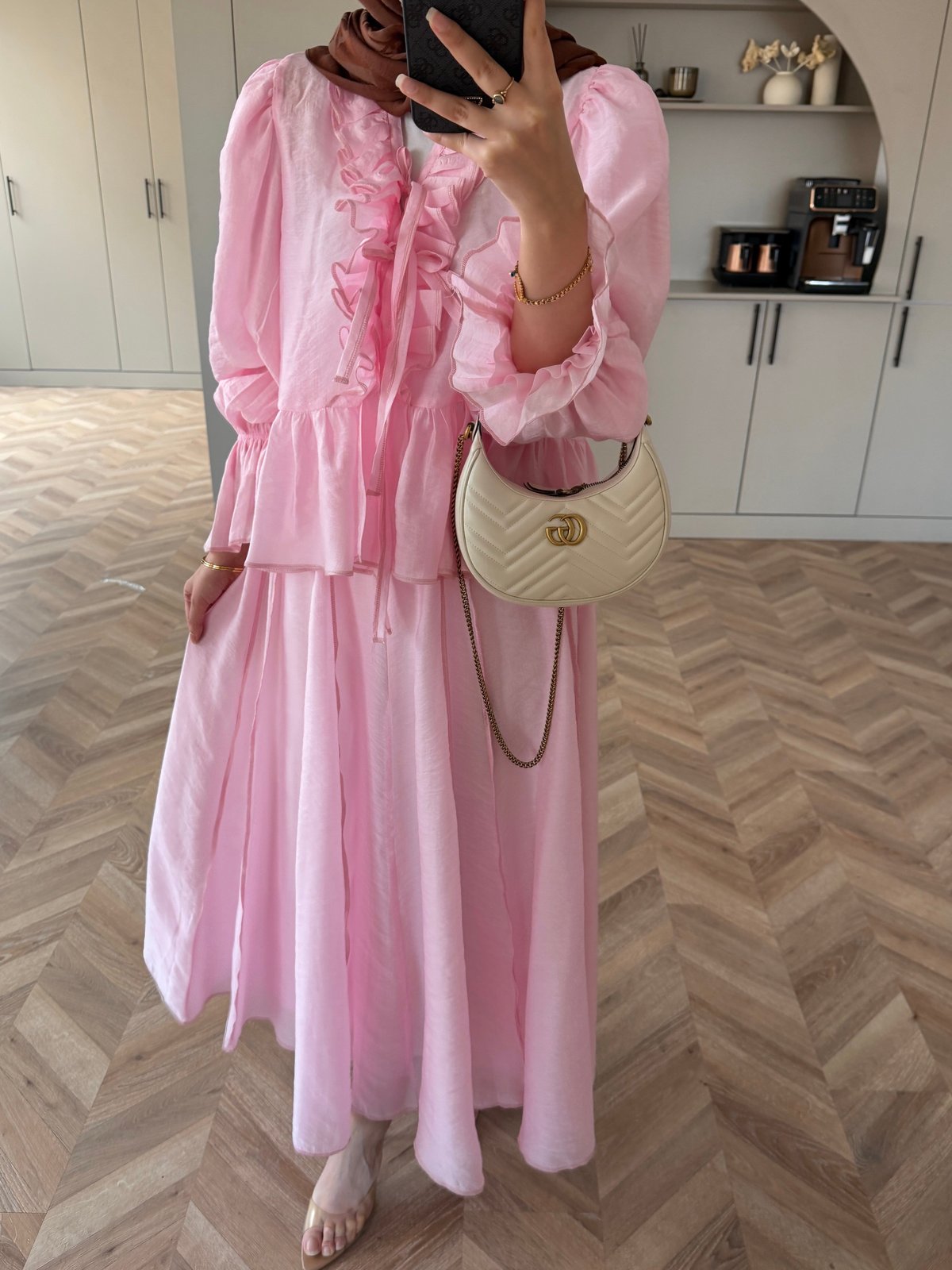 Felis Fırfırlı Etekli Takım Pembe 