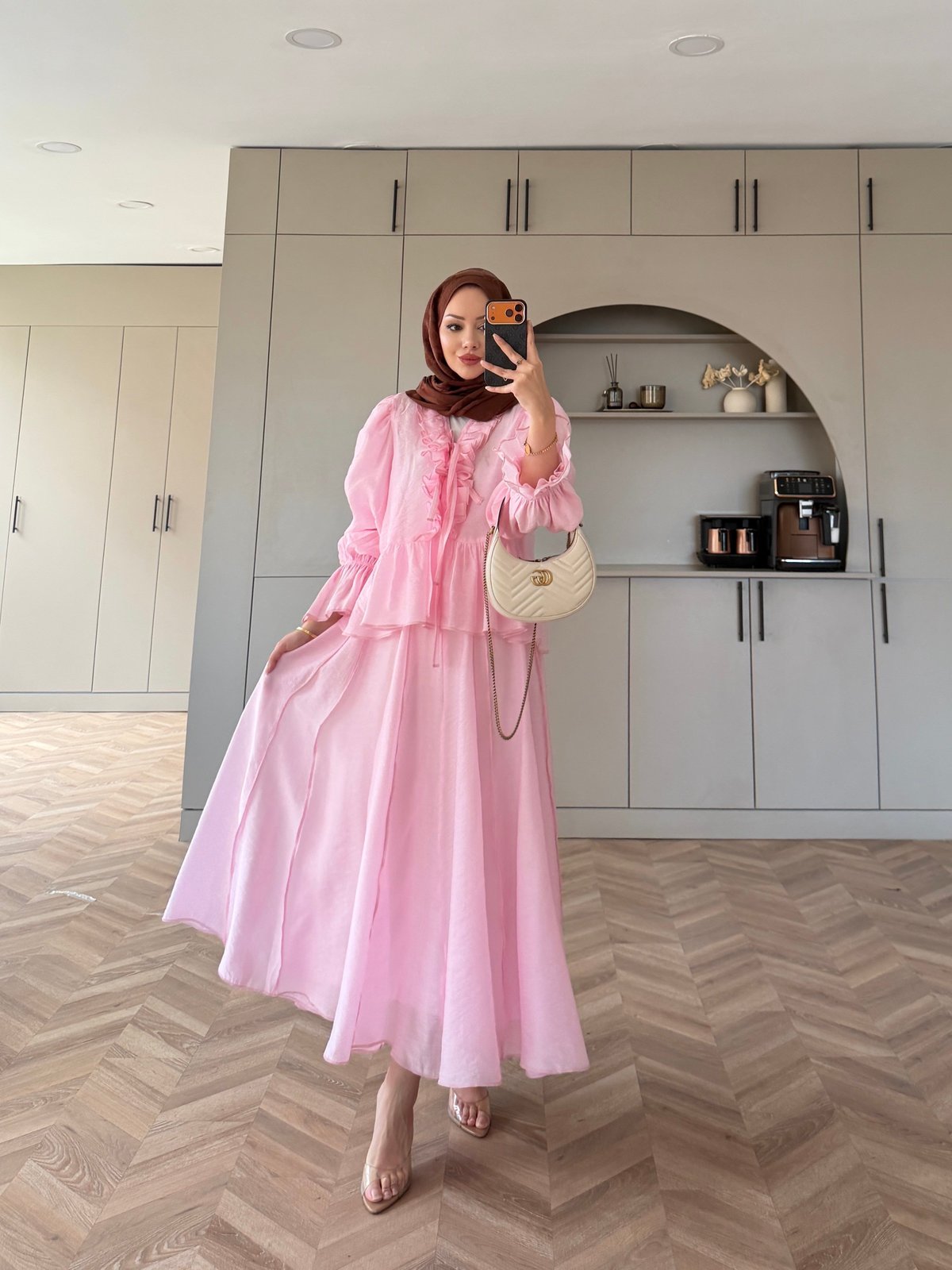 Felis Fırfırlı Etekli Takım Pembe 
