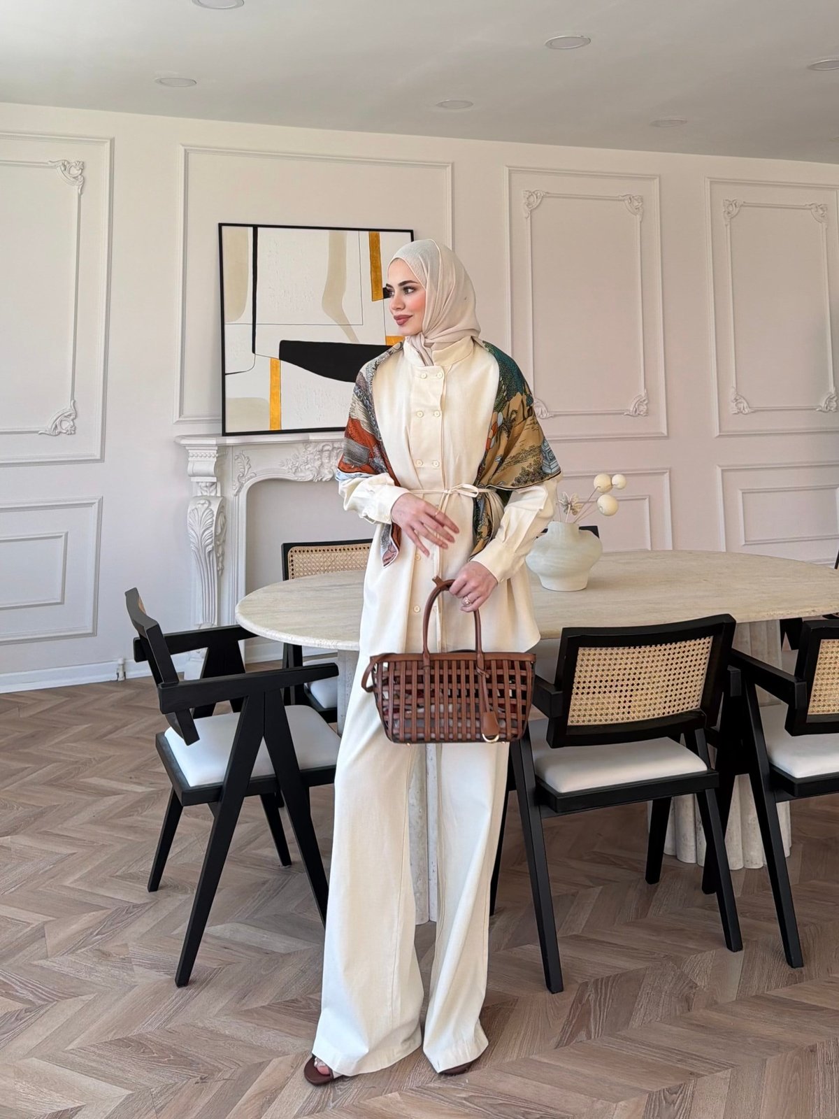 Flint Düğme Detaylı Pantolonlu Takım Bej (4517)