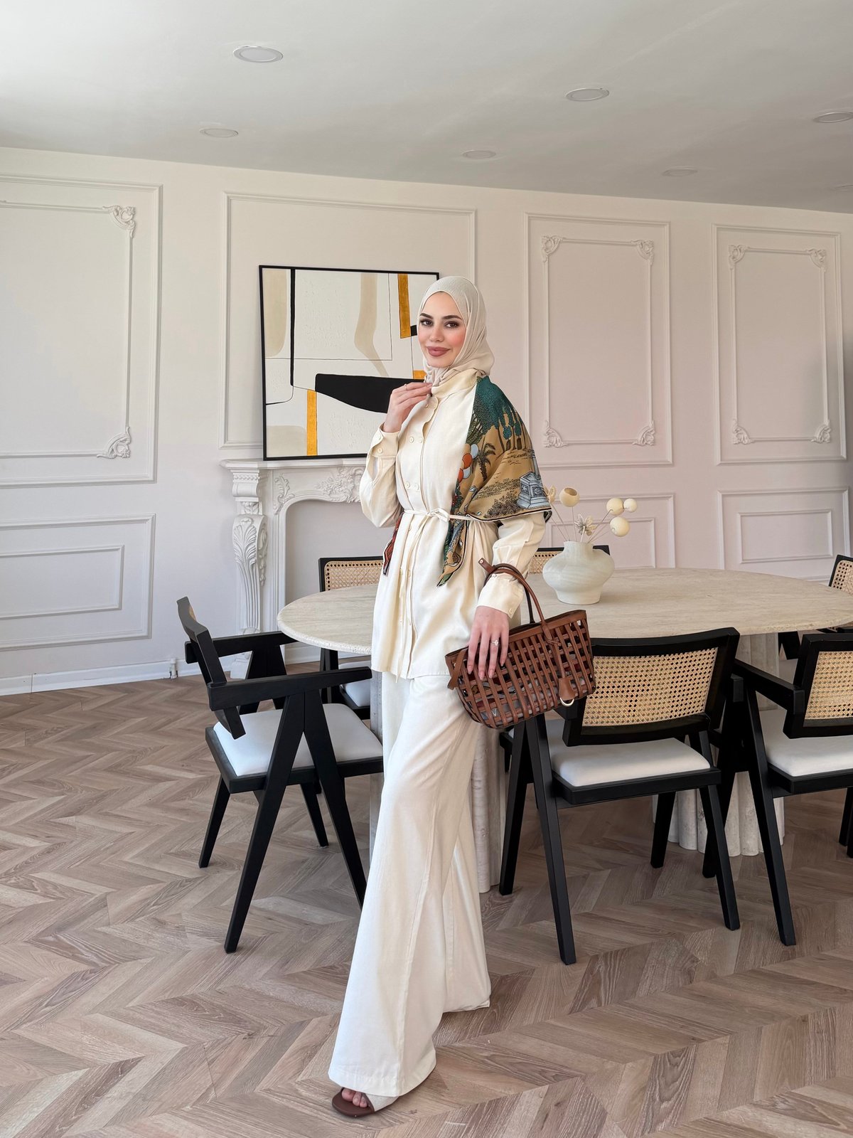 Flint Düğme Detaylı Pantolonlu Takım Bej (4517)