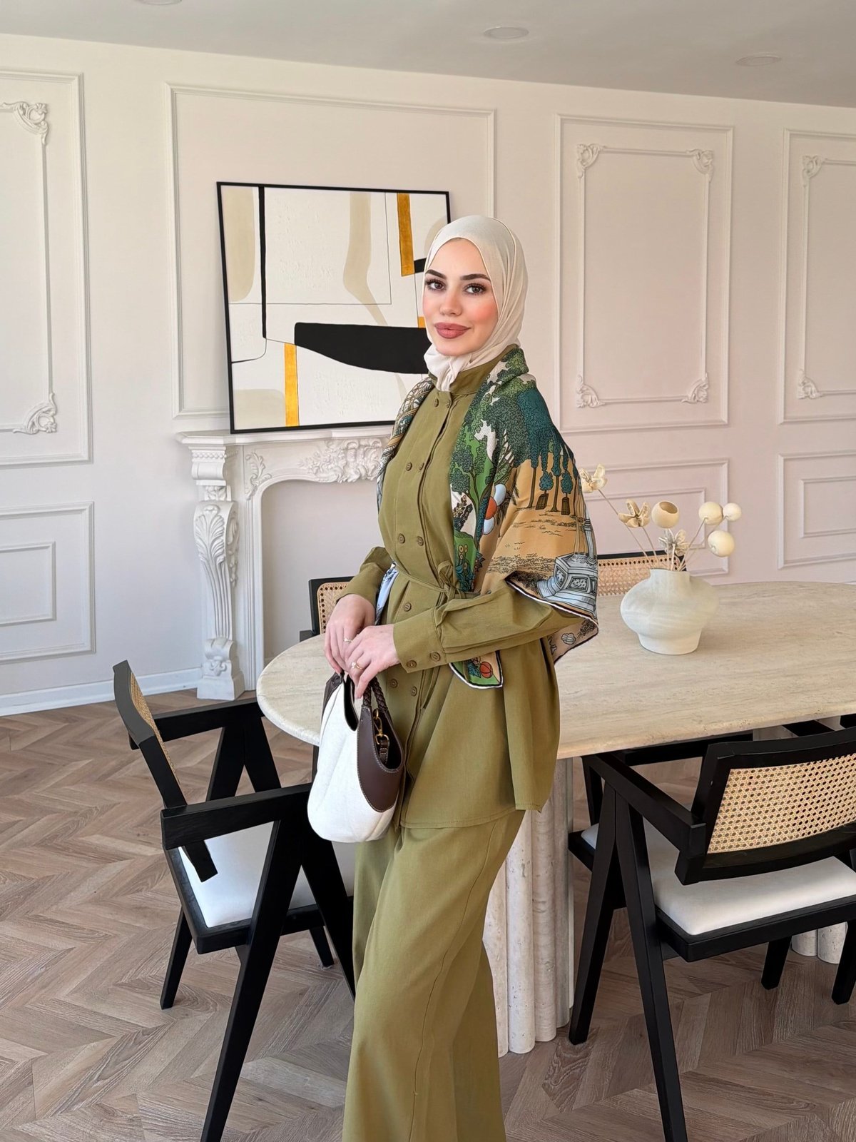 Flint Düğmeli Pantolonlu Takım Haki (4517)