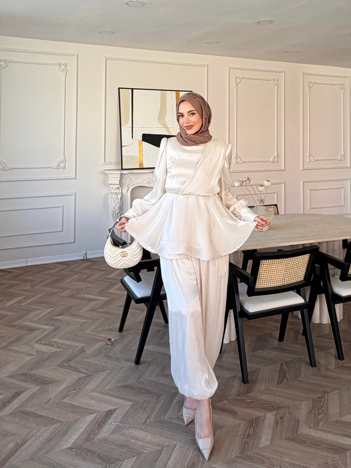 Flora Janjan Pantolon Takım Bej (5787)