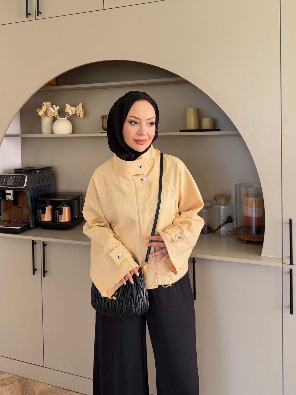 Fresia Kısa Trenç ButterYellow (846)