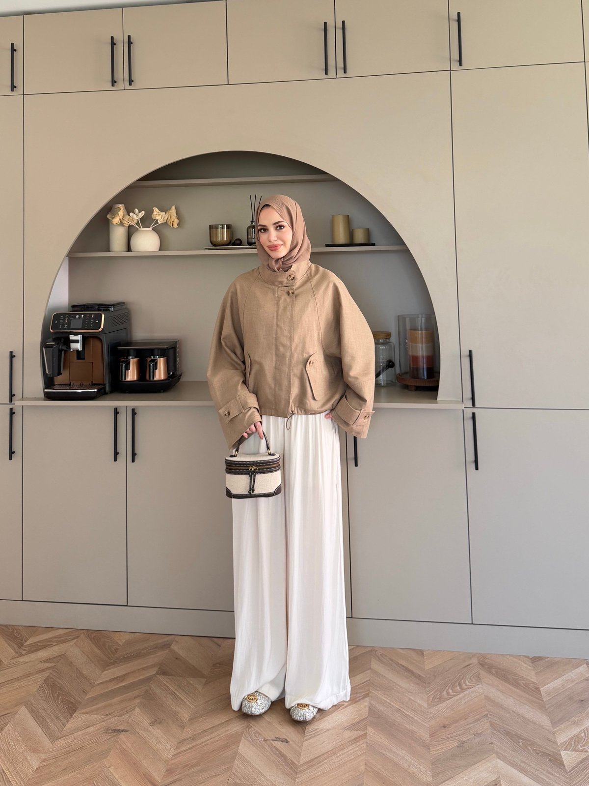 Fresia Kısa Trenç Haki (846)