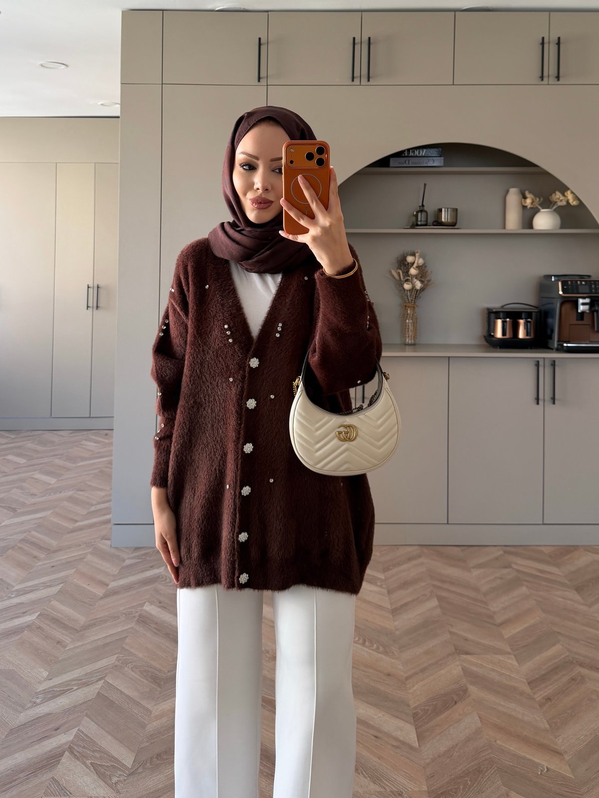 Frida Angora Hırka Mavi