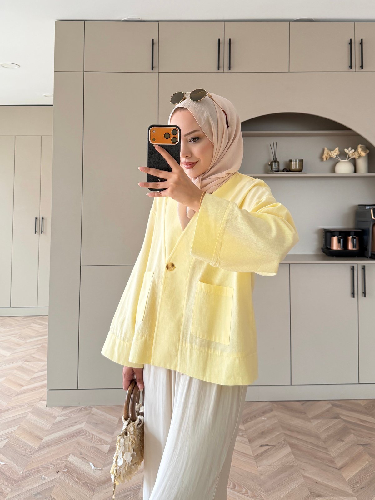 Front Düğmeli Bluz Butteryellow (5461)