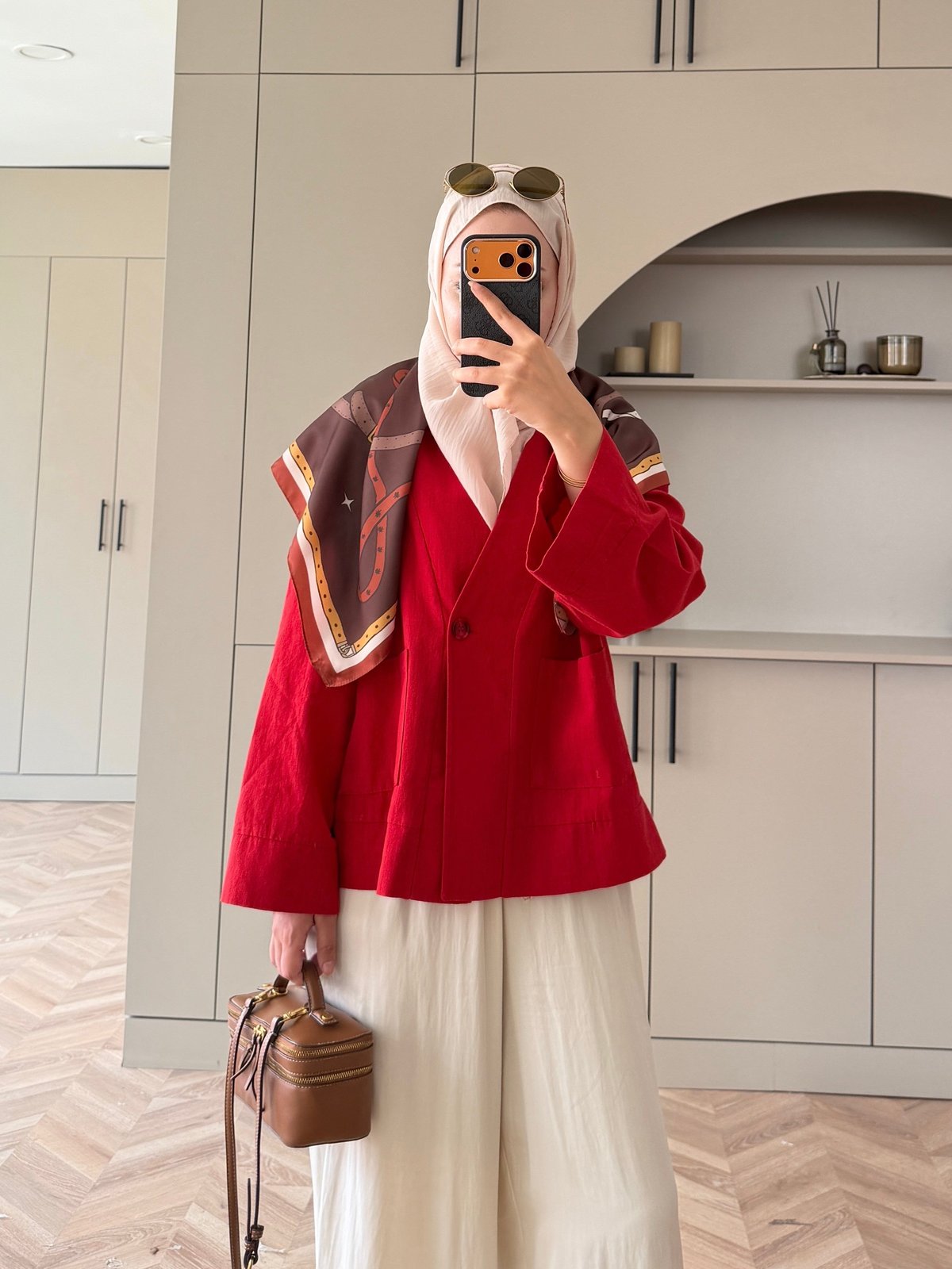 Front Düğmeli Bluz Kırmızı (5461)
