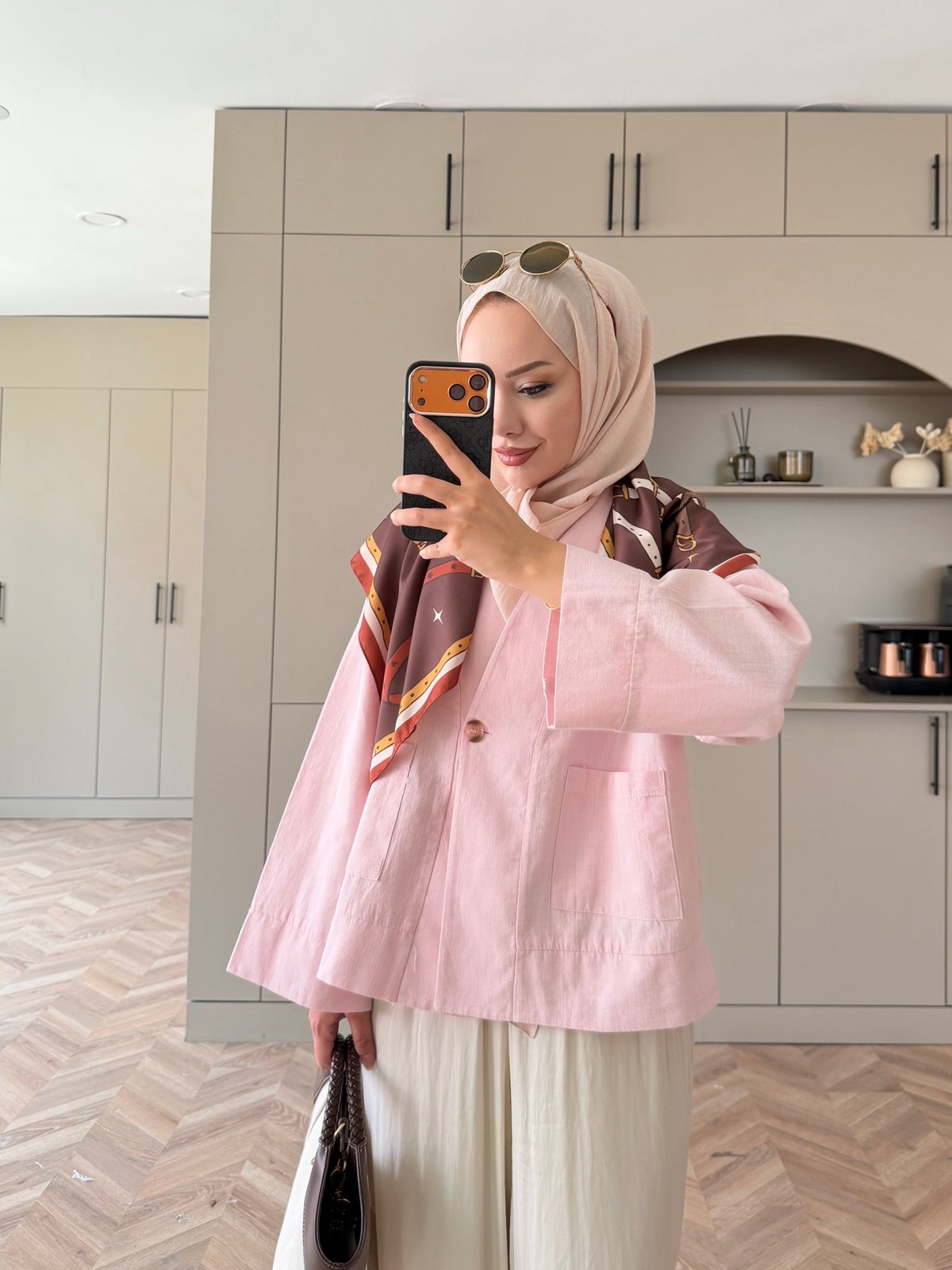 Front Düğmeli Bluz Pembe (5461)