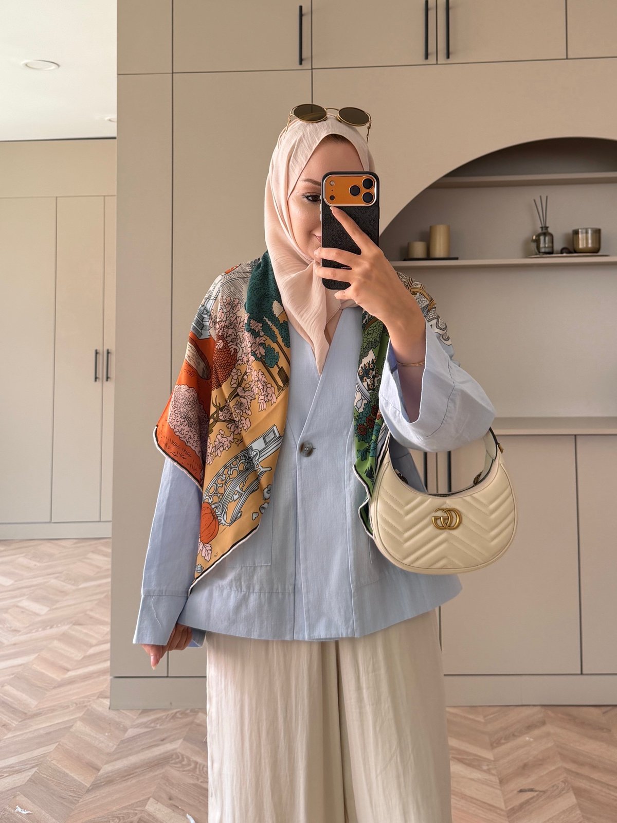 Front Düğmeli Bluz Mavi (5461)