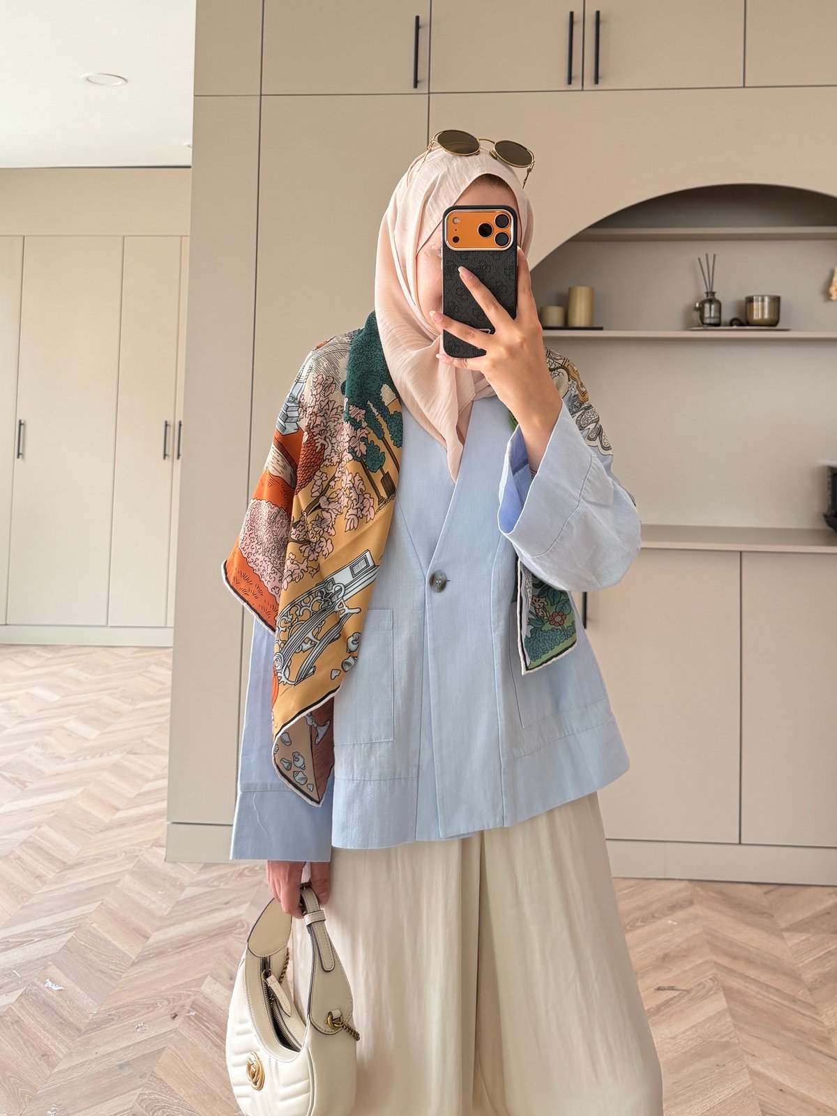 Front Düğmeli Bluz Mavi (5461)