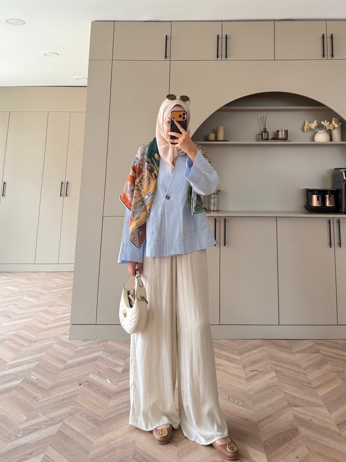 Front Düğmeli Bluz Mavi (5461)
