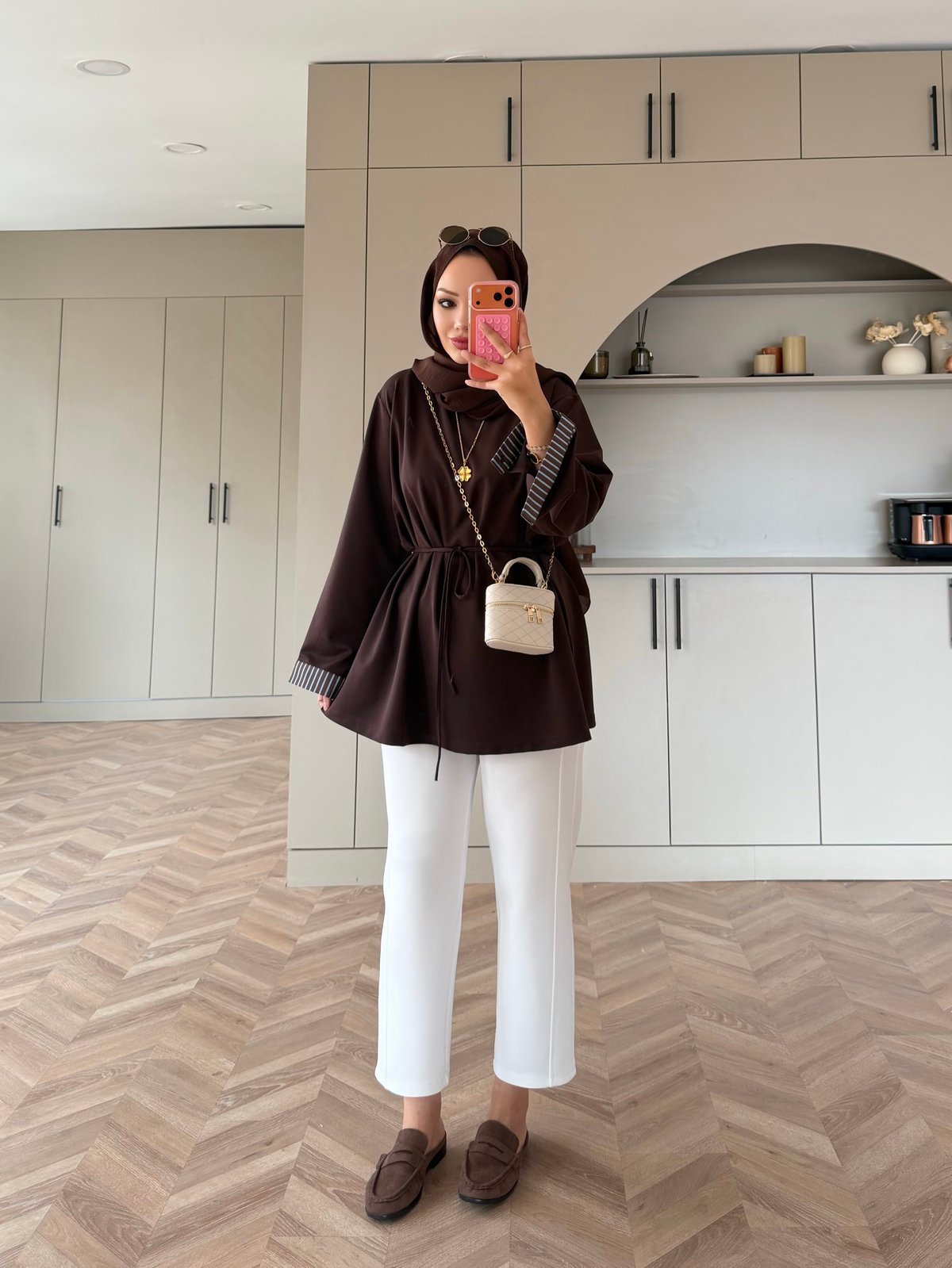 Garnili Oysh Oversize Sweat Kahve (3521)