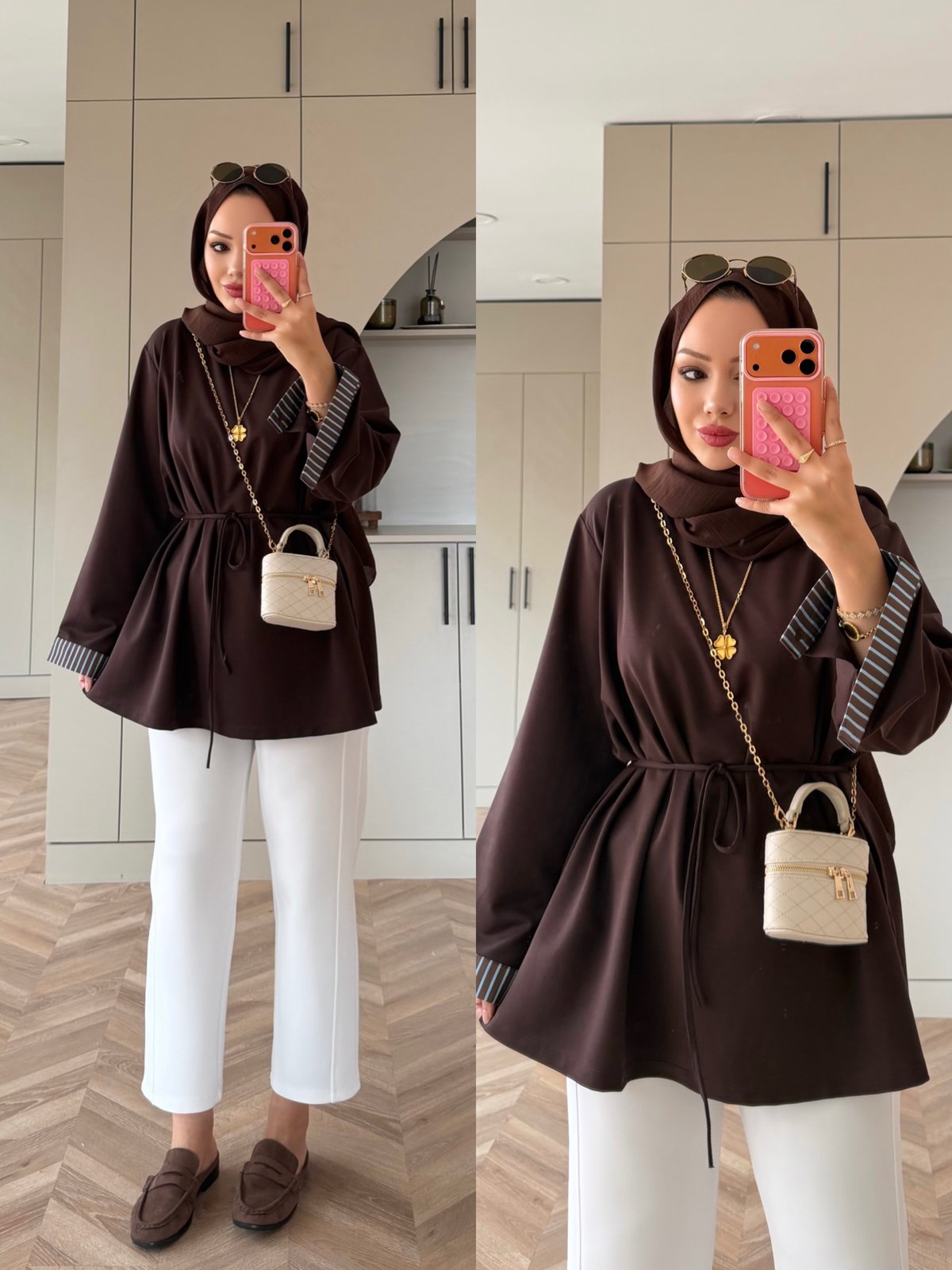 Garnili Oysh Oversize Sweat Kahve (3521)