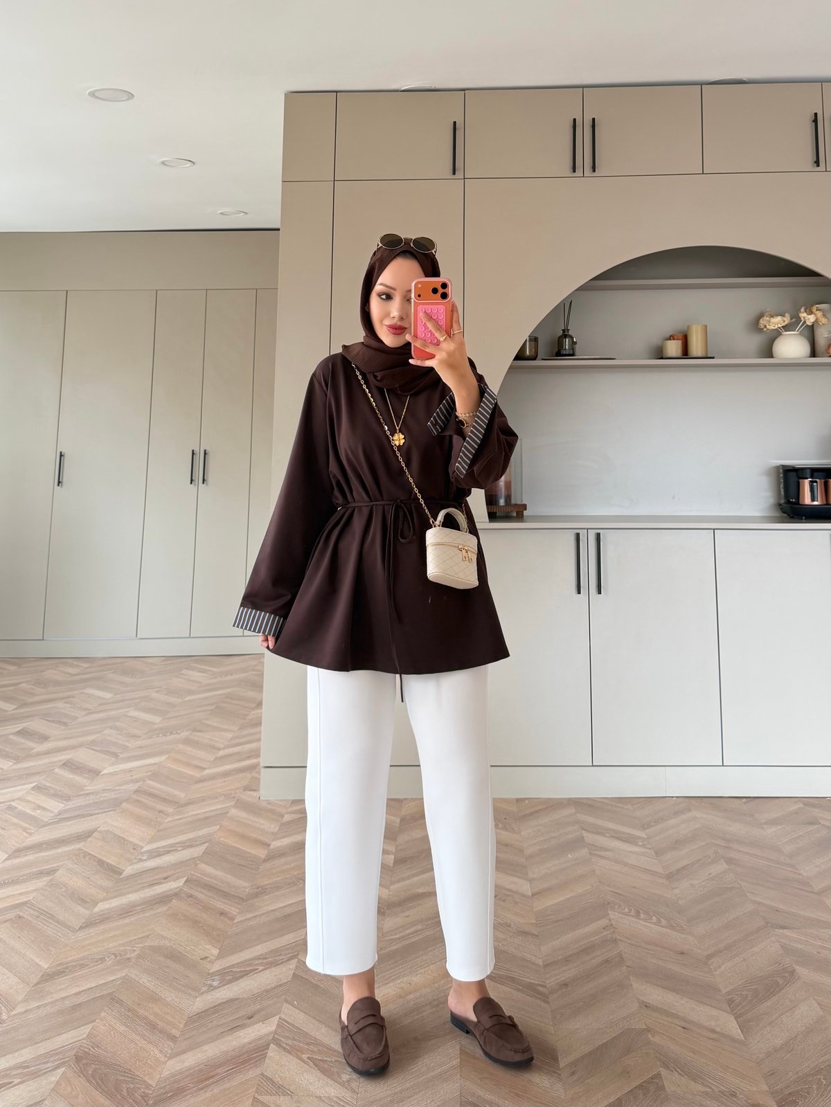 Garnili Oysh Oversize Sweat Kahve (3521)