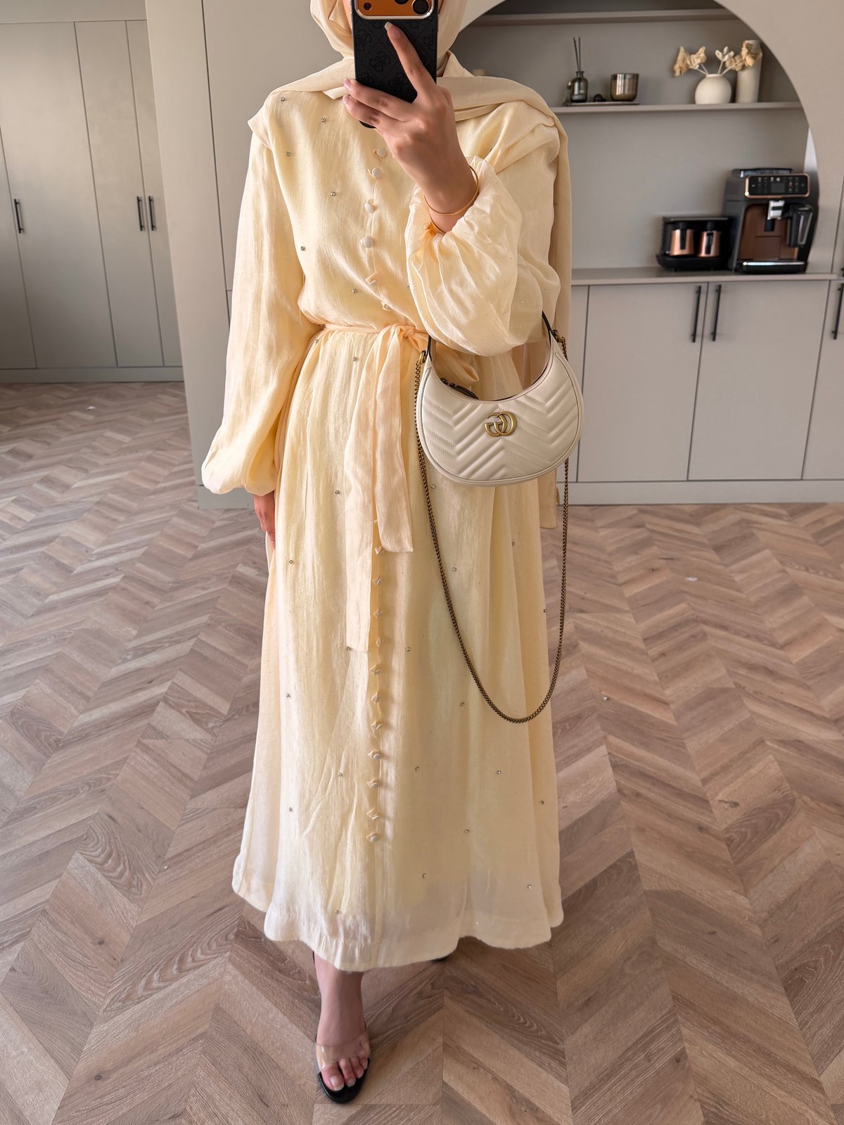 Gleam Taşlı Elbise Butteryellow (26081)