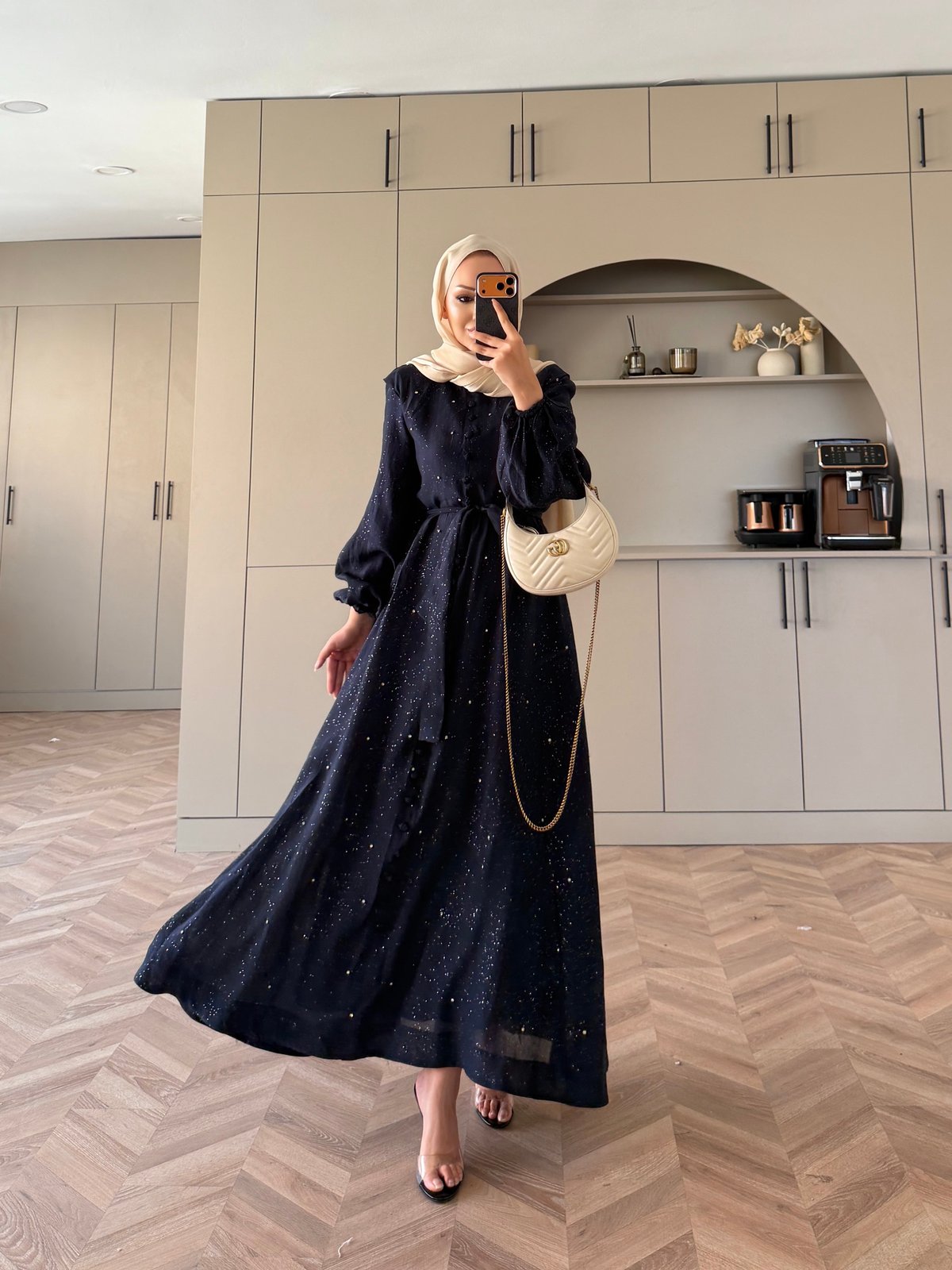 Gleam Taşlı Elbise Lacivert (26081)