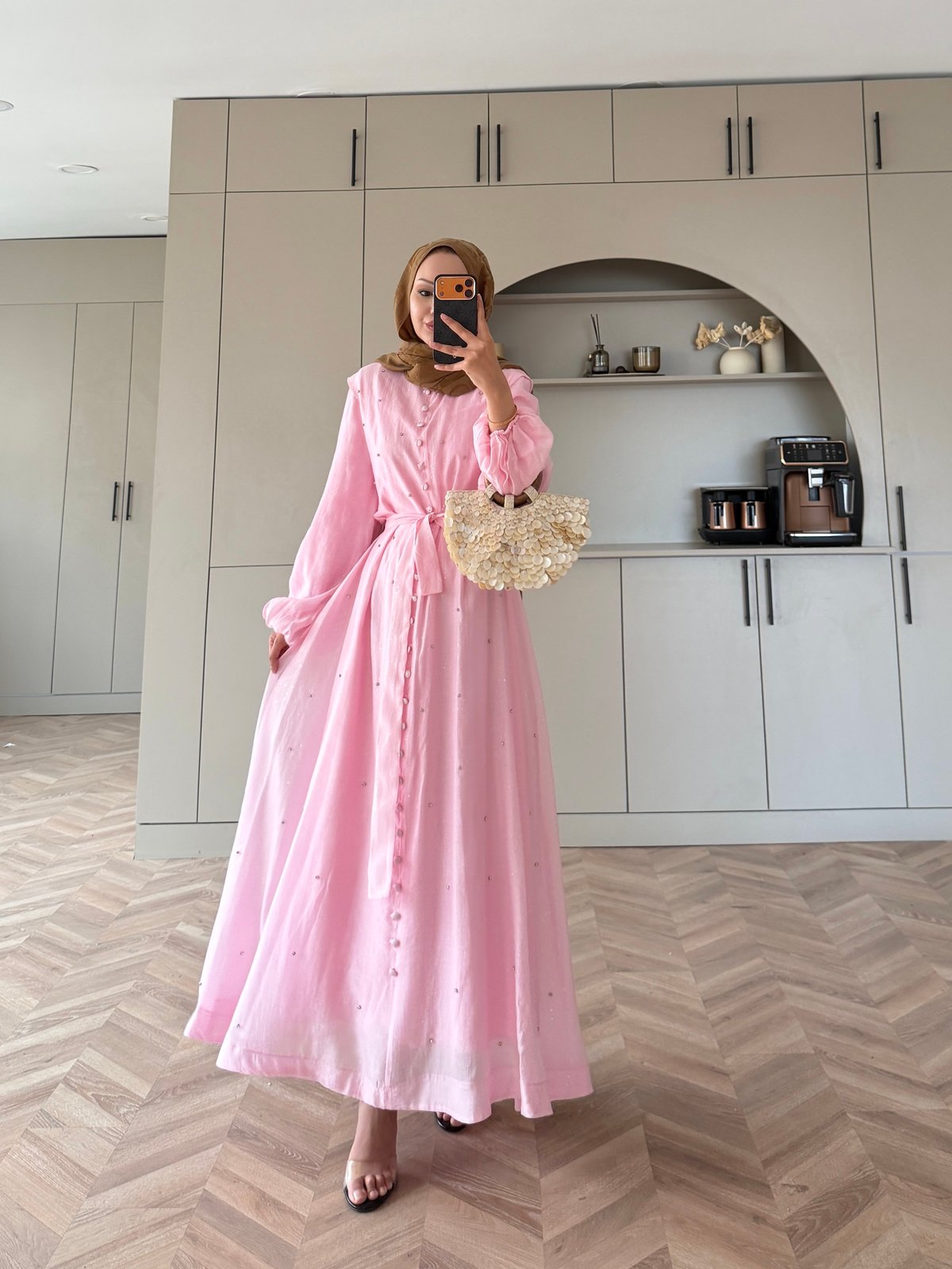 Gleam Taşlı Elbise Pembe (26081)