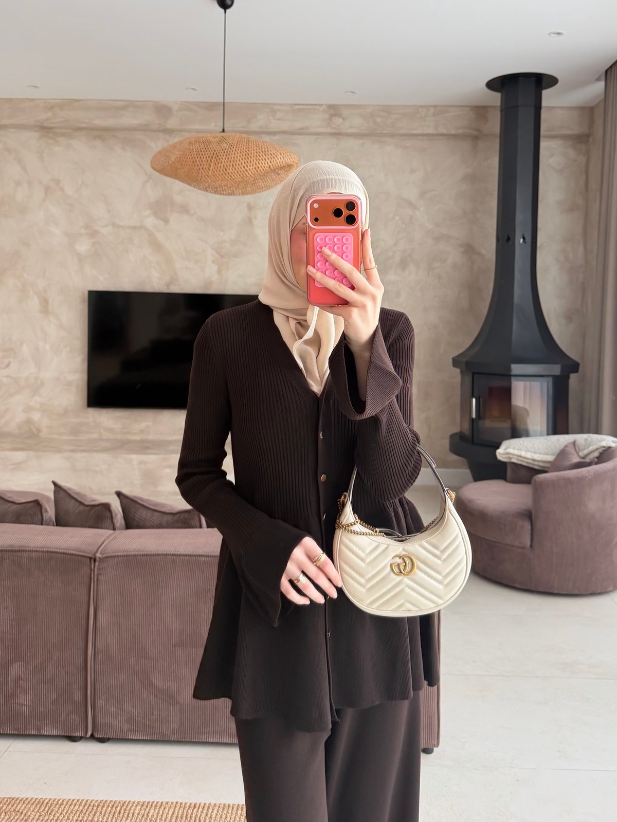 Godia Fitilli Pantolonlu Takım Kahve (4020)
