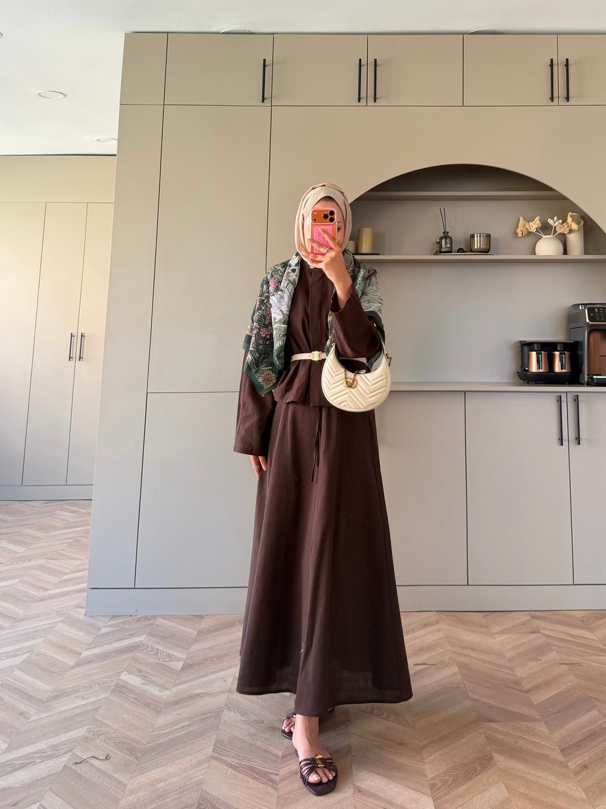 Gravity Bağlamalı Etekli Takım Kahve (4533)