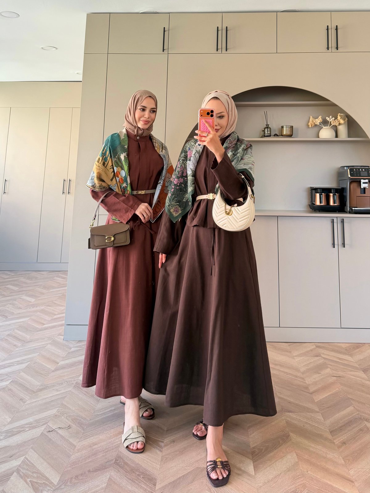 Gravity Bağlamalı Etekli Takım Kahve (4533)