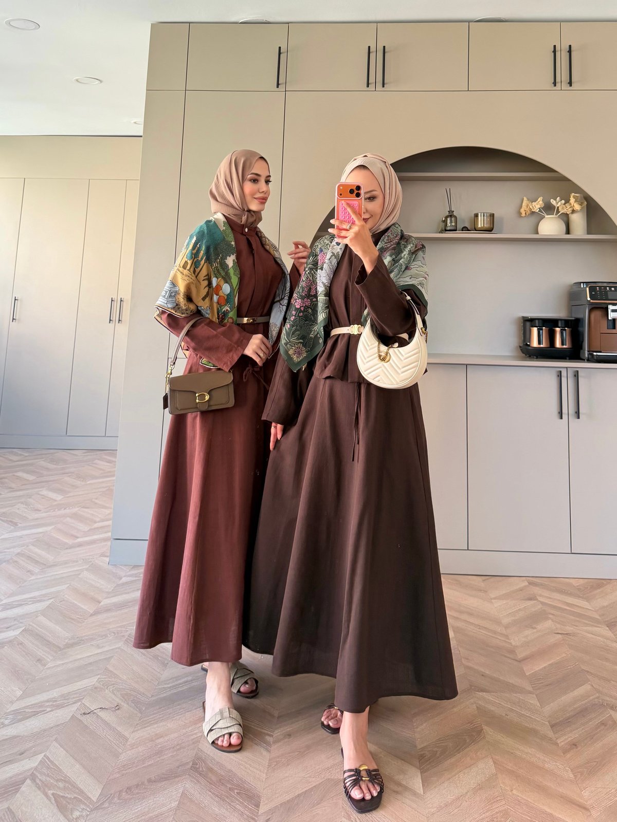 Gravity Bağlamalı Etekli Takım Kahve (4533)