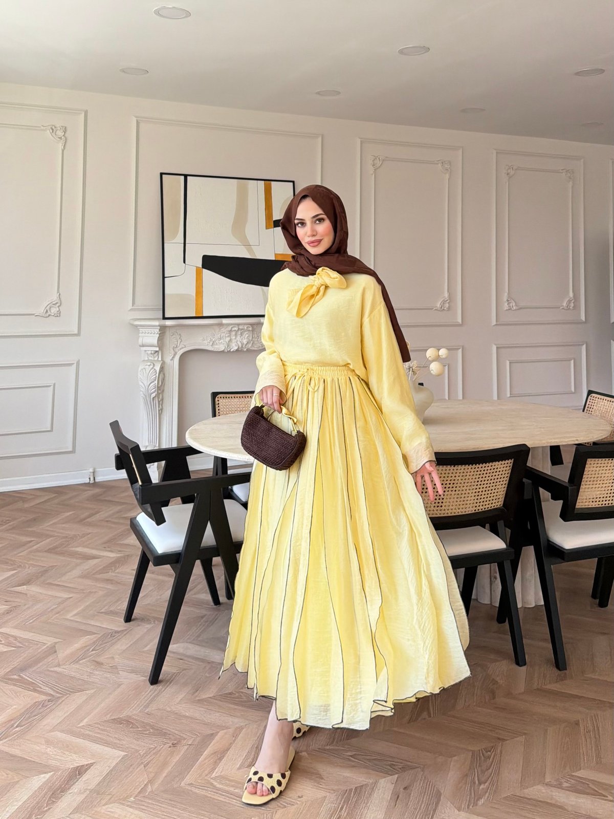 Groft Bağlamalı Etekli Takım Butteryellow (2030)