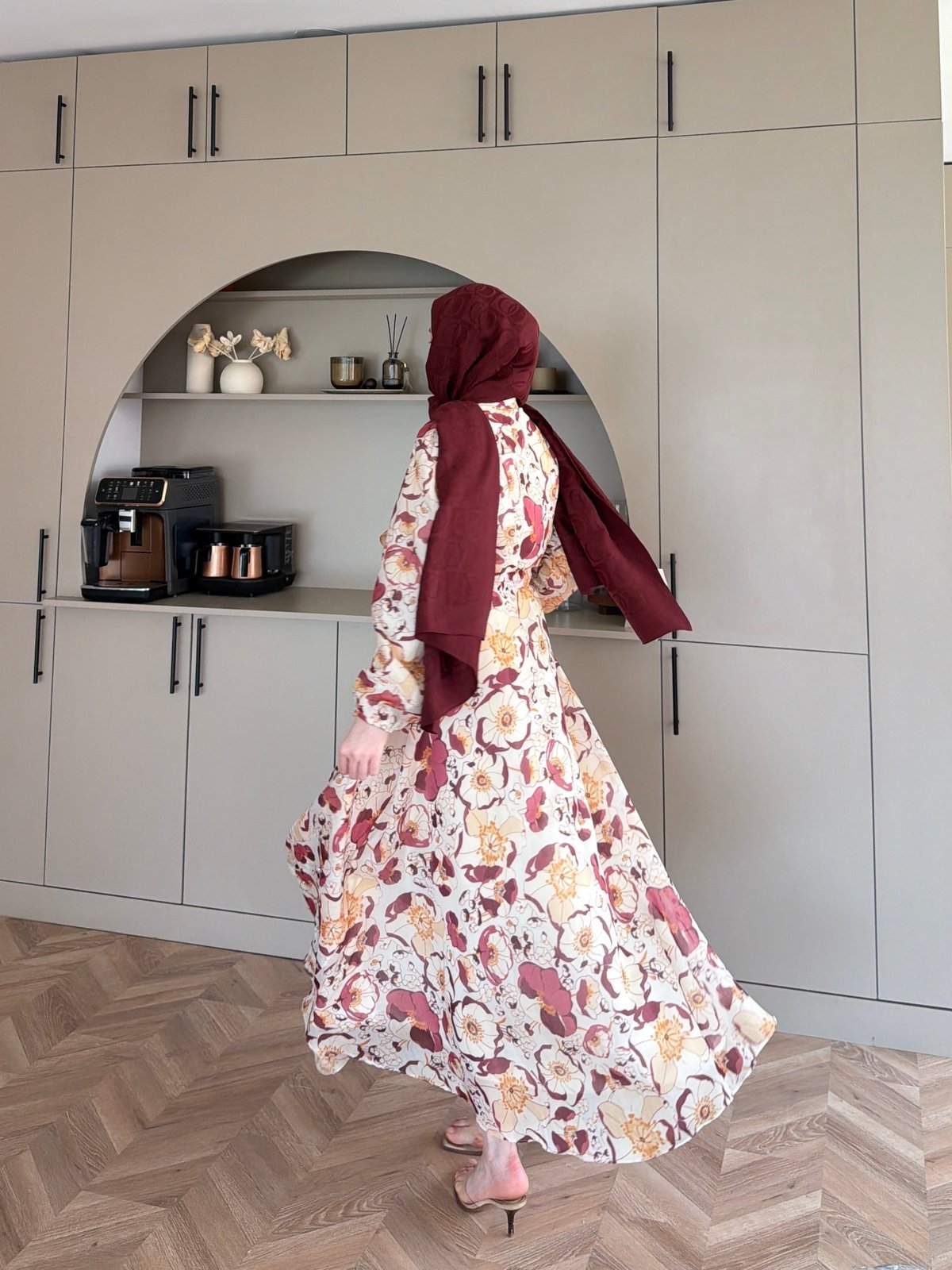 Hera Asimetrik Kesim Elbise Mürdüm (26171)