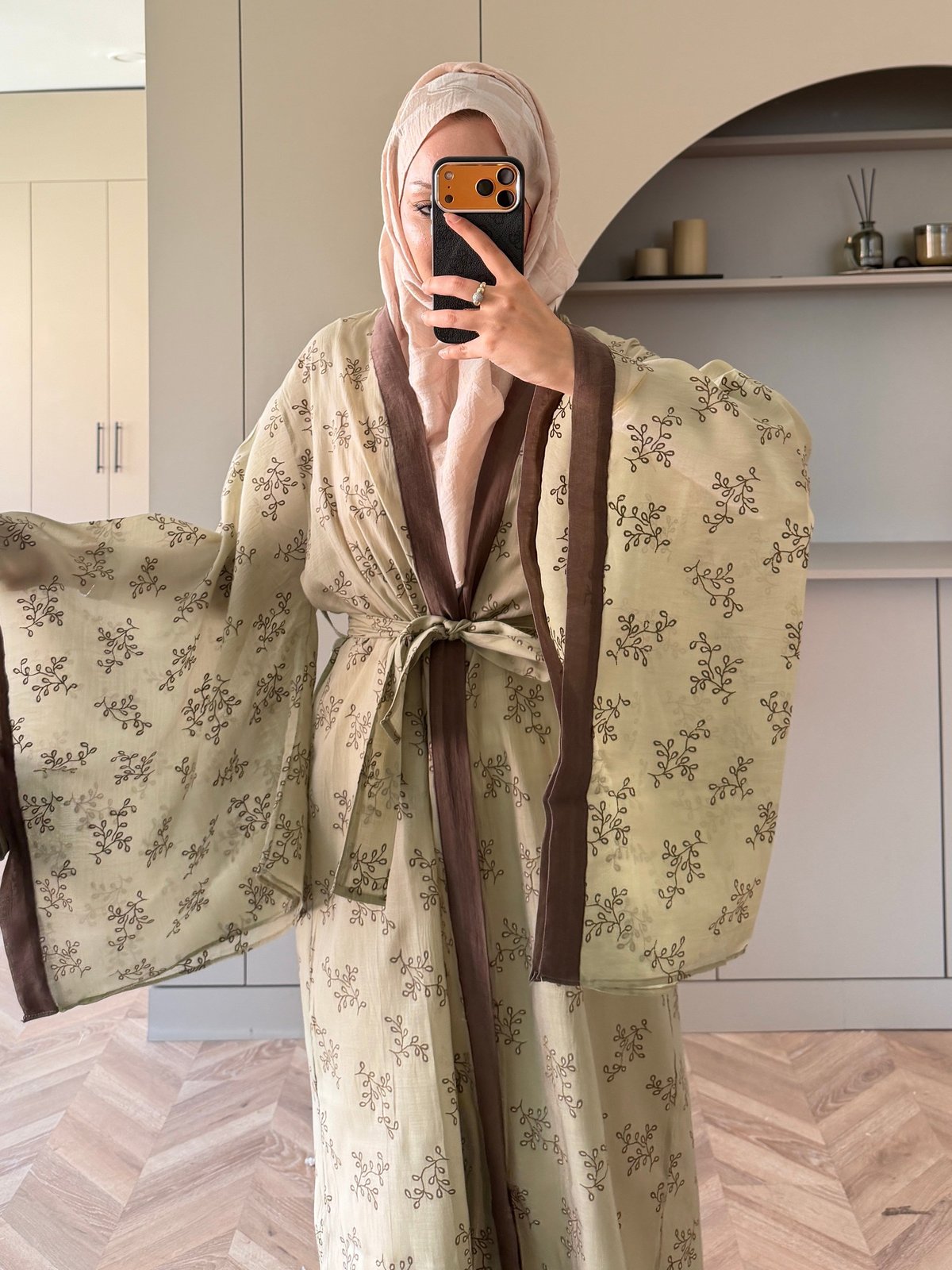 Hira Nakışlı Kimono Ada Çayı (5097)