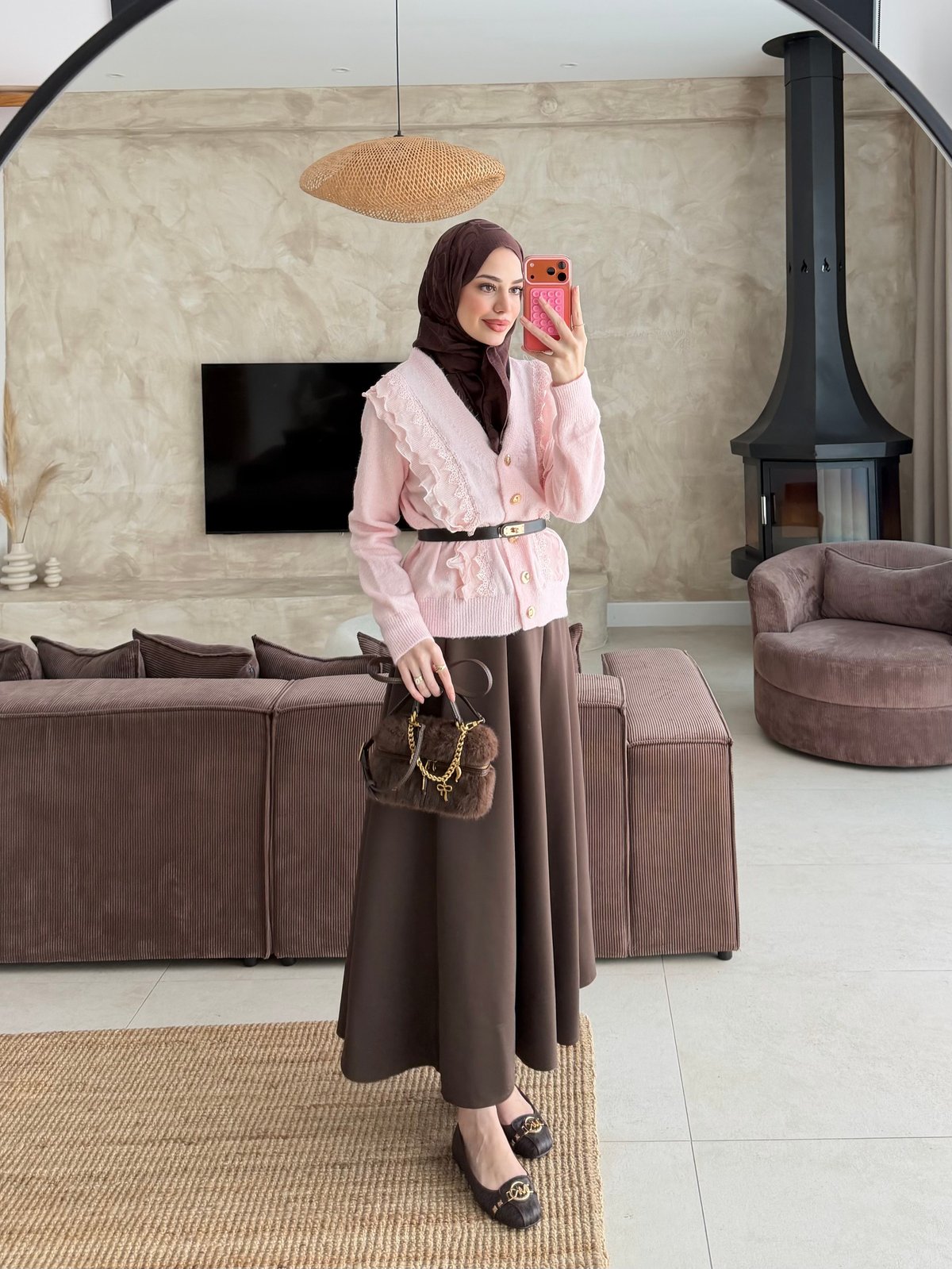 Hola Fırfırlı Hırka Pembe (1151)