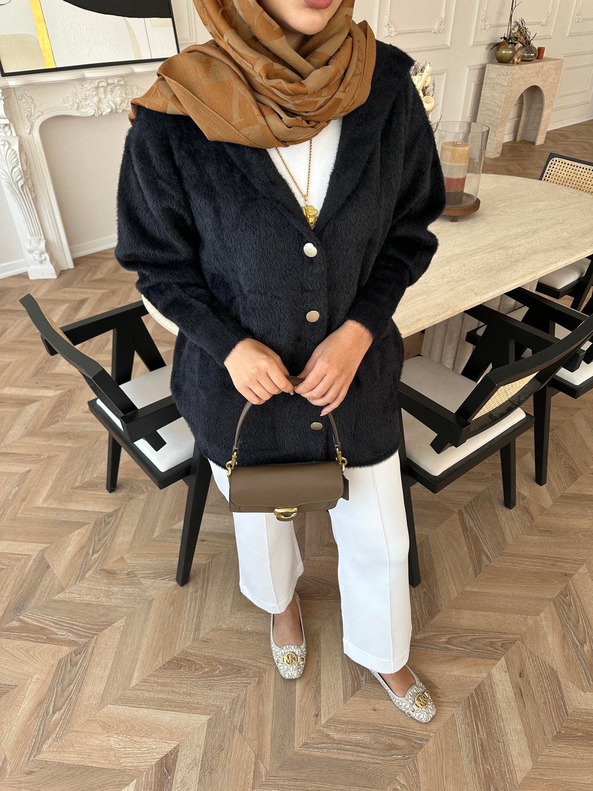 Joy Angora Hırka Siyah