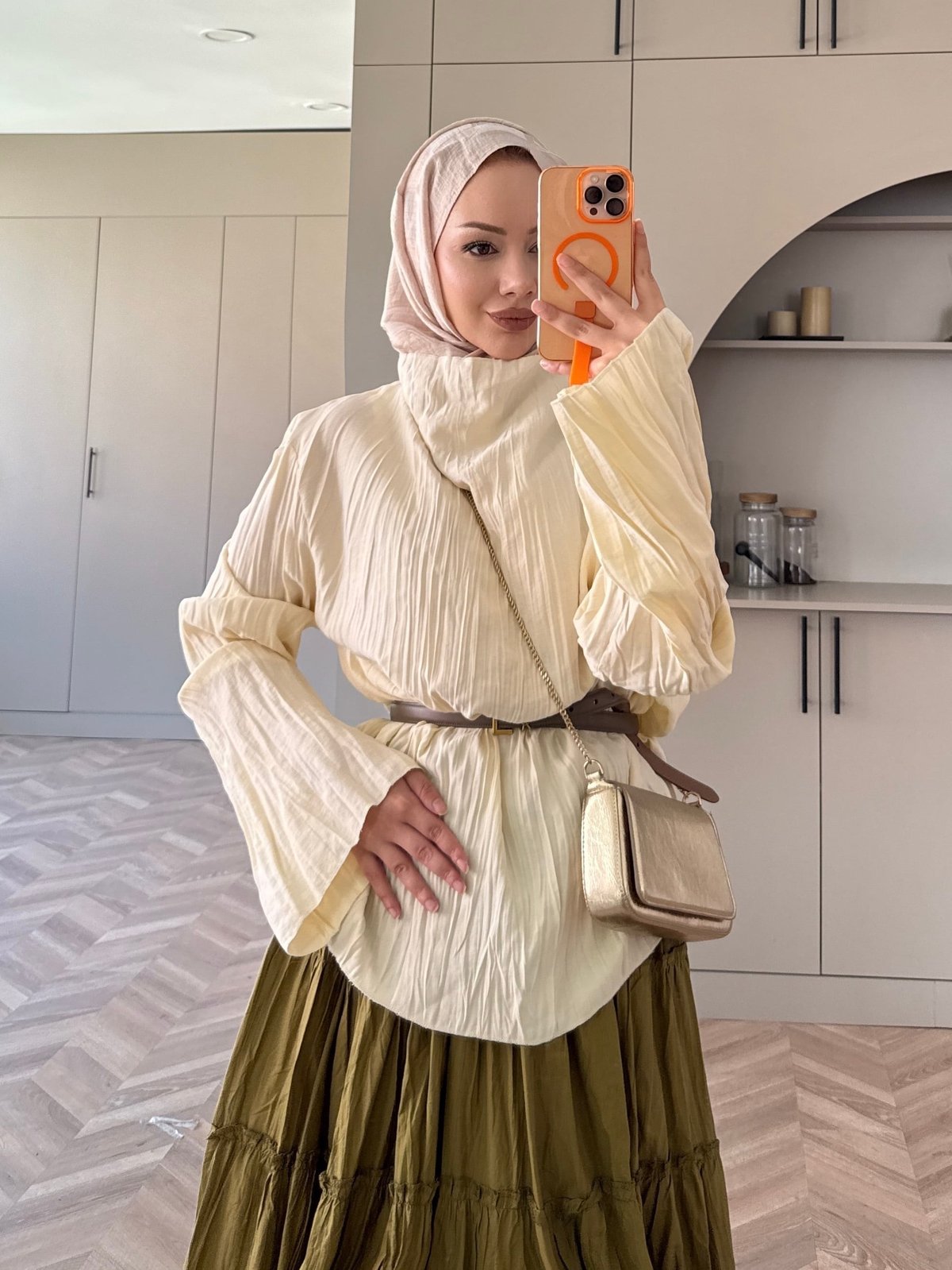 Katia Kırışık Bluz Sarı