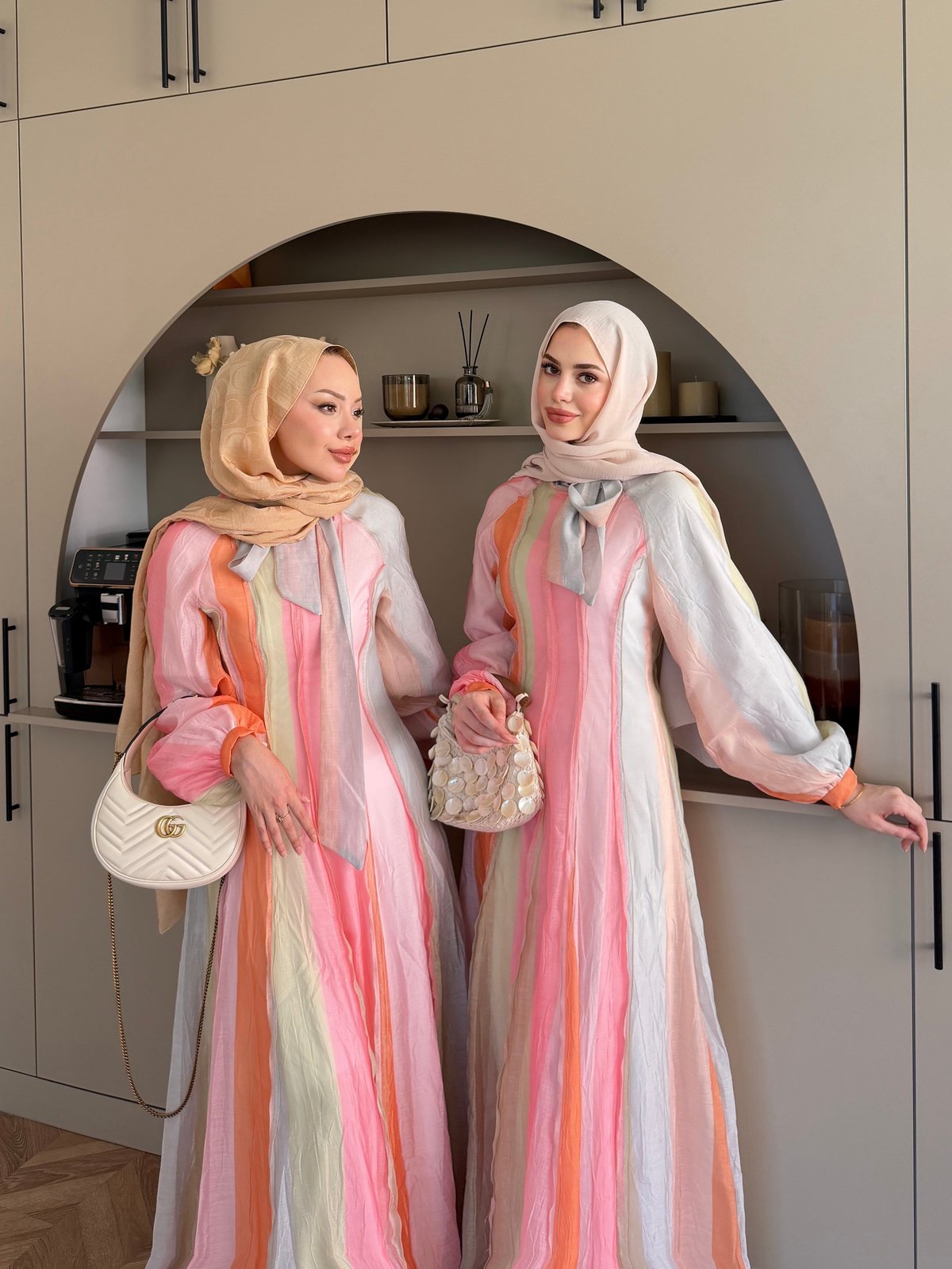 Ketty Renkli Bloklu Elbise (849)