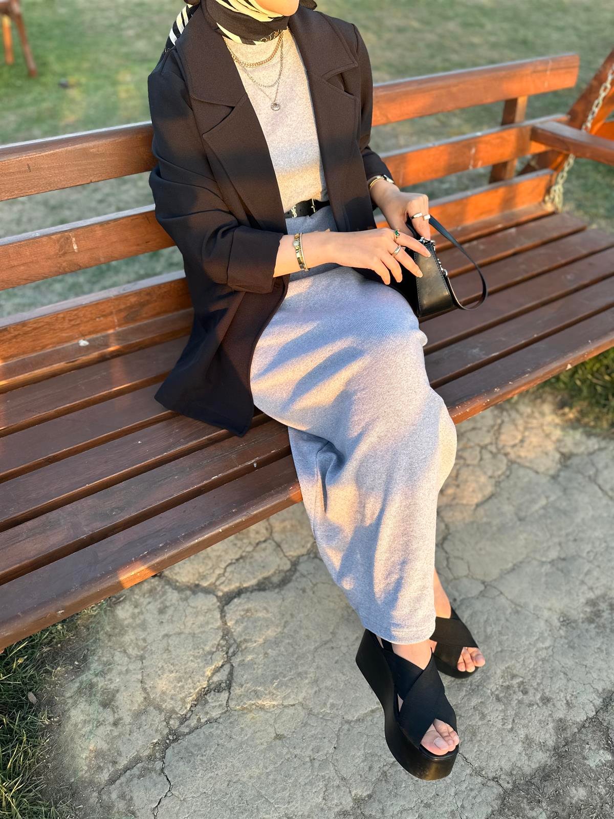 Kolsuz Basic İçlik Elbise Gri (ÖN SİPARİŞ)