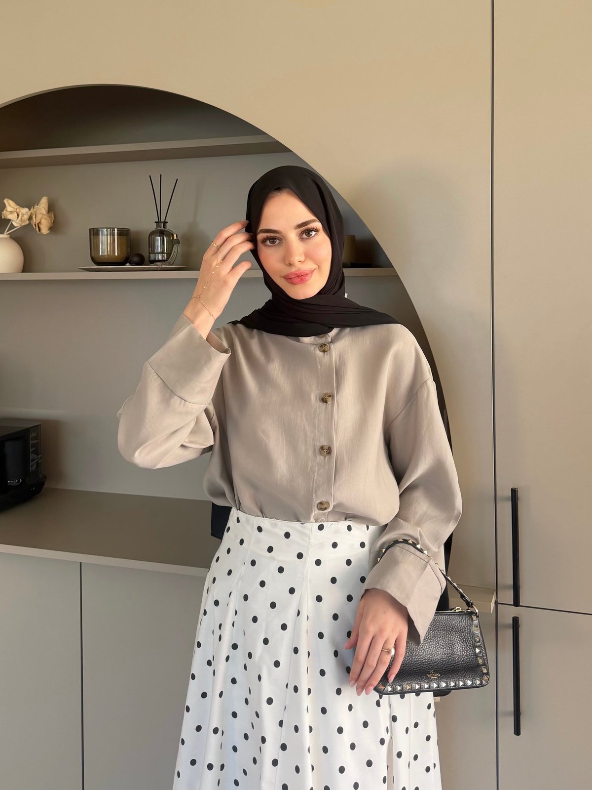 Levra Dik Yaka Gömlek Taş (5526)