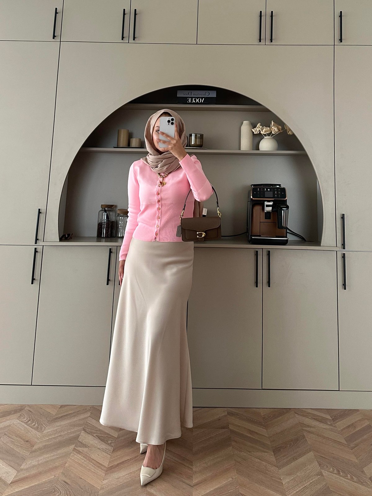 Leyna Çelik Örme Hırka Pembe 