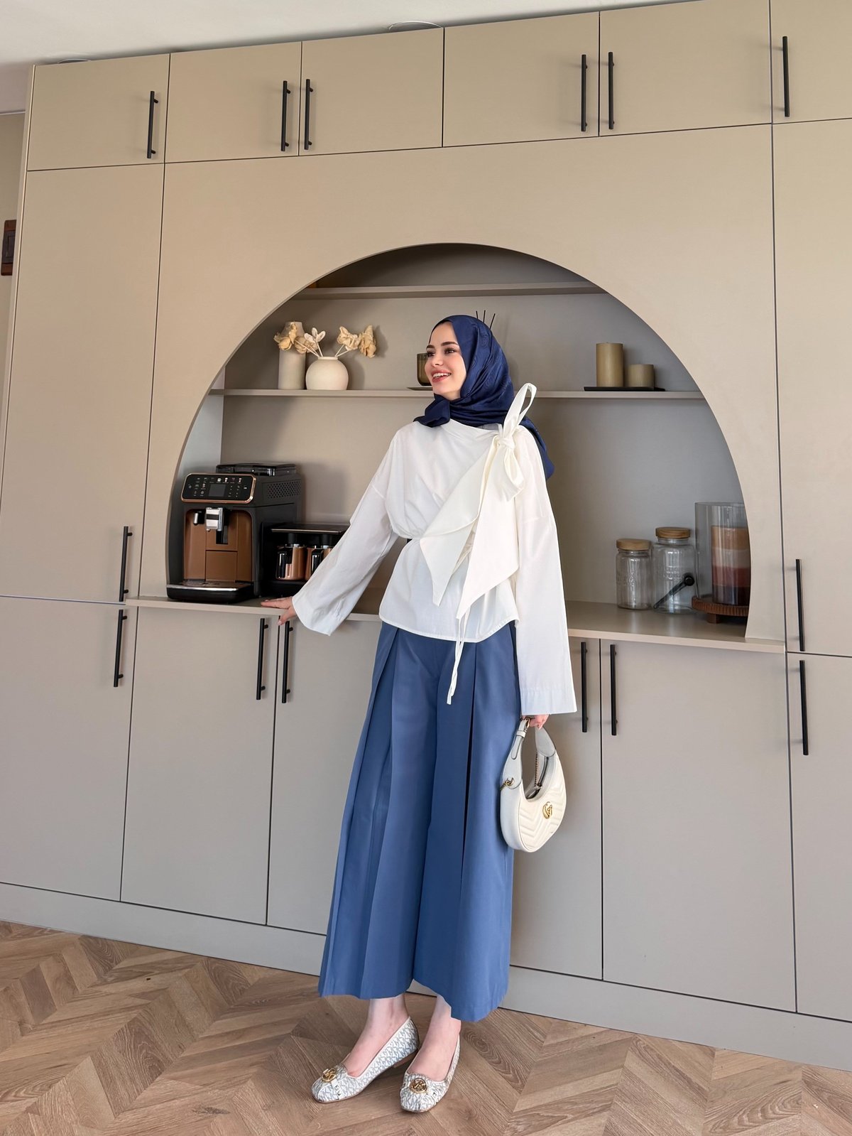 Lilium Bağlama Detaylı Gömlek Ekru (4537)