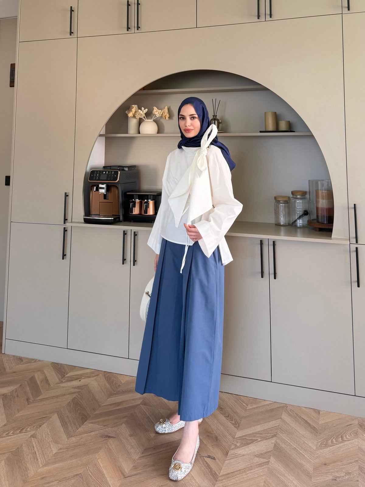 Lilium Bağlama Detaylı Gömlek Ekru (4537)